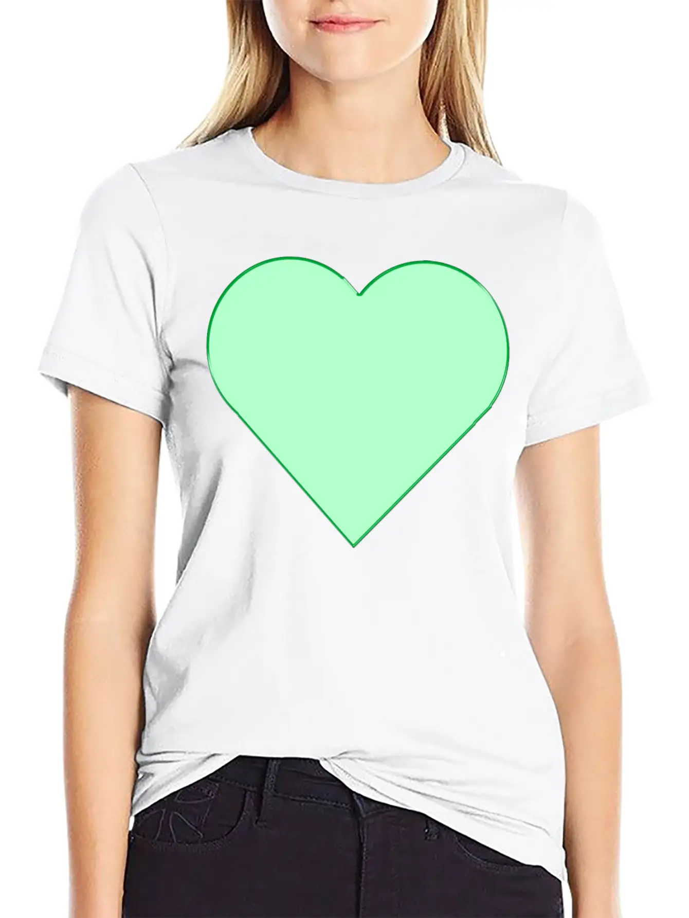 Green Heart. Relaxed Everyday Tee – Lightweight And Durable Cotton