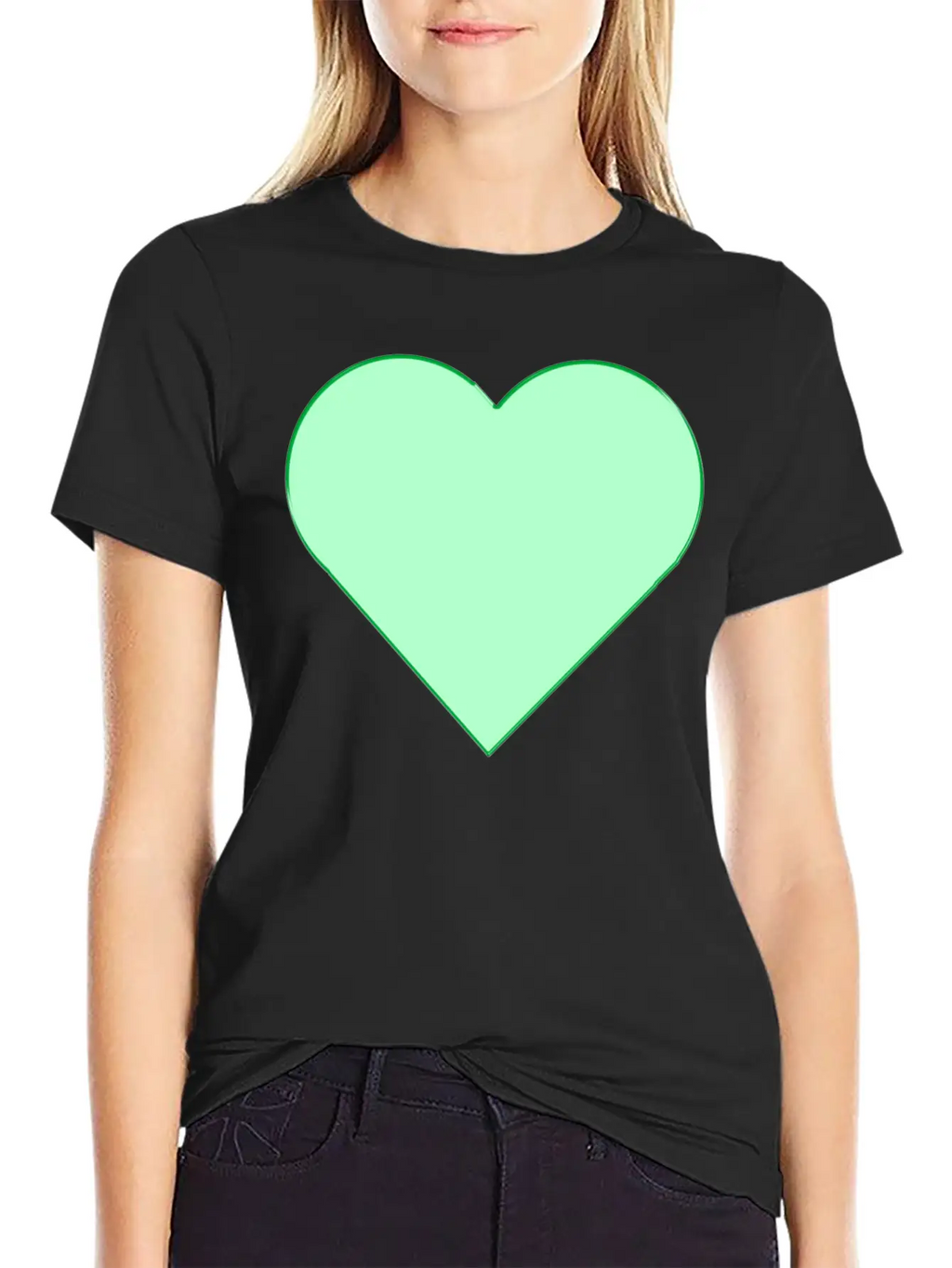 Green Heart. Relaxed Everyday Tee – Lightweight And Durable Cotton