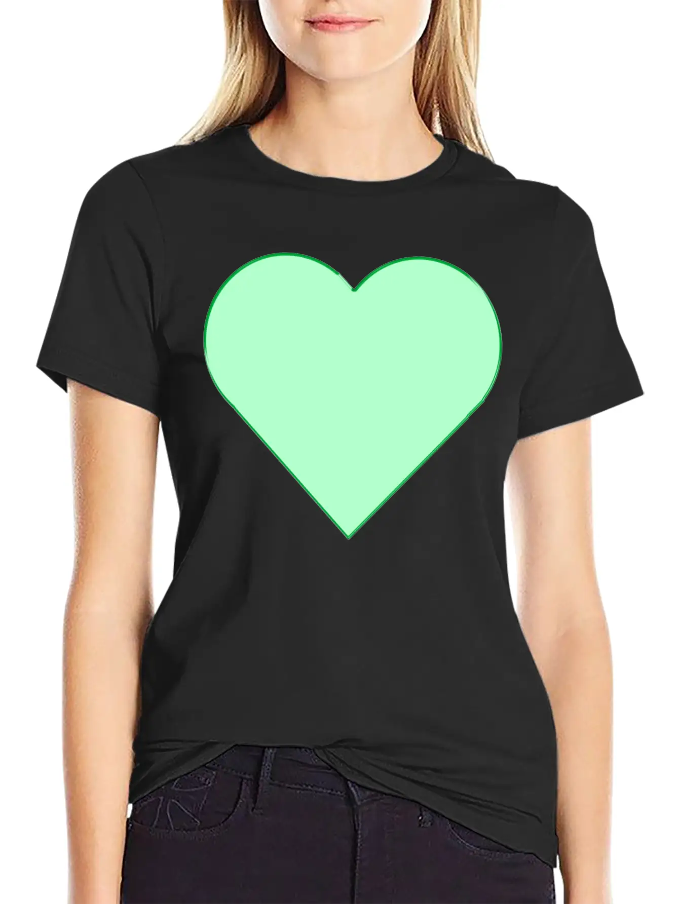 Green Heart. Relaxed Everyday Tee – Lightweight And Durable Cotton