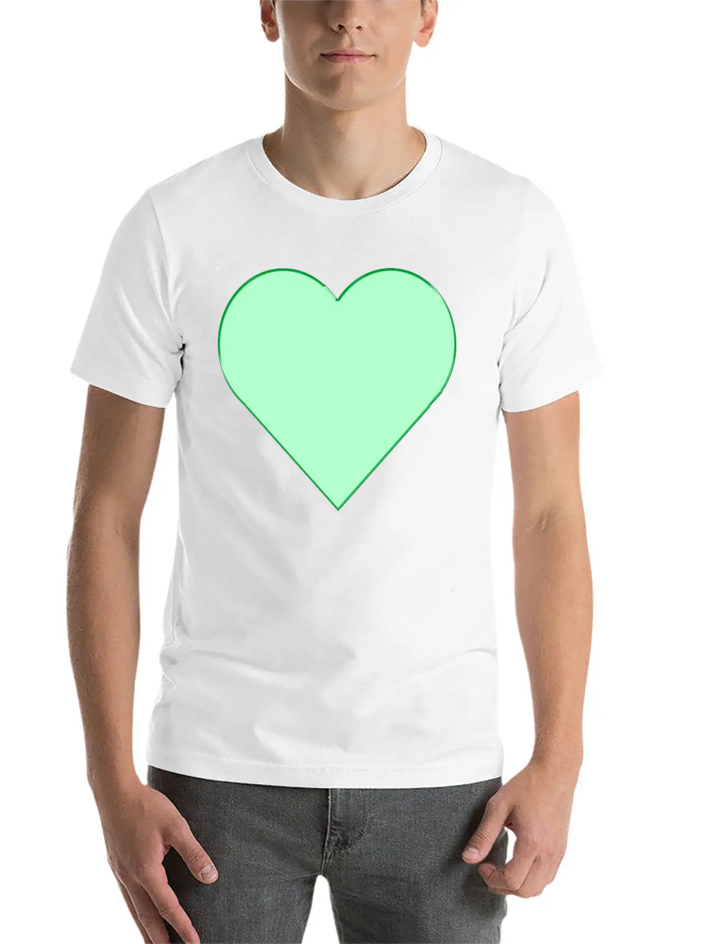 Green Heart. Relaxed Everyday Tee – Lightweight And Durable Cotton
