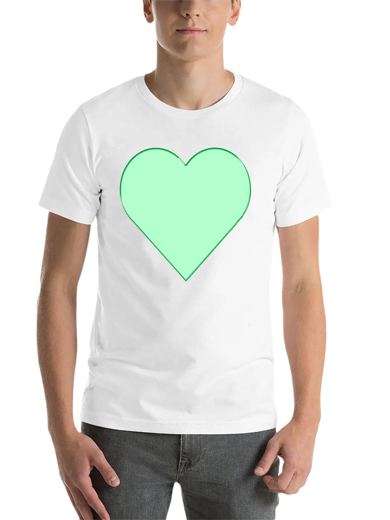 Green Heart. Relaxed Everyday Tee – Lightweight And Durable Cotton