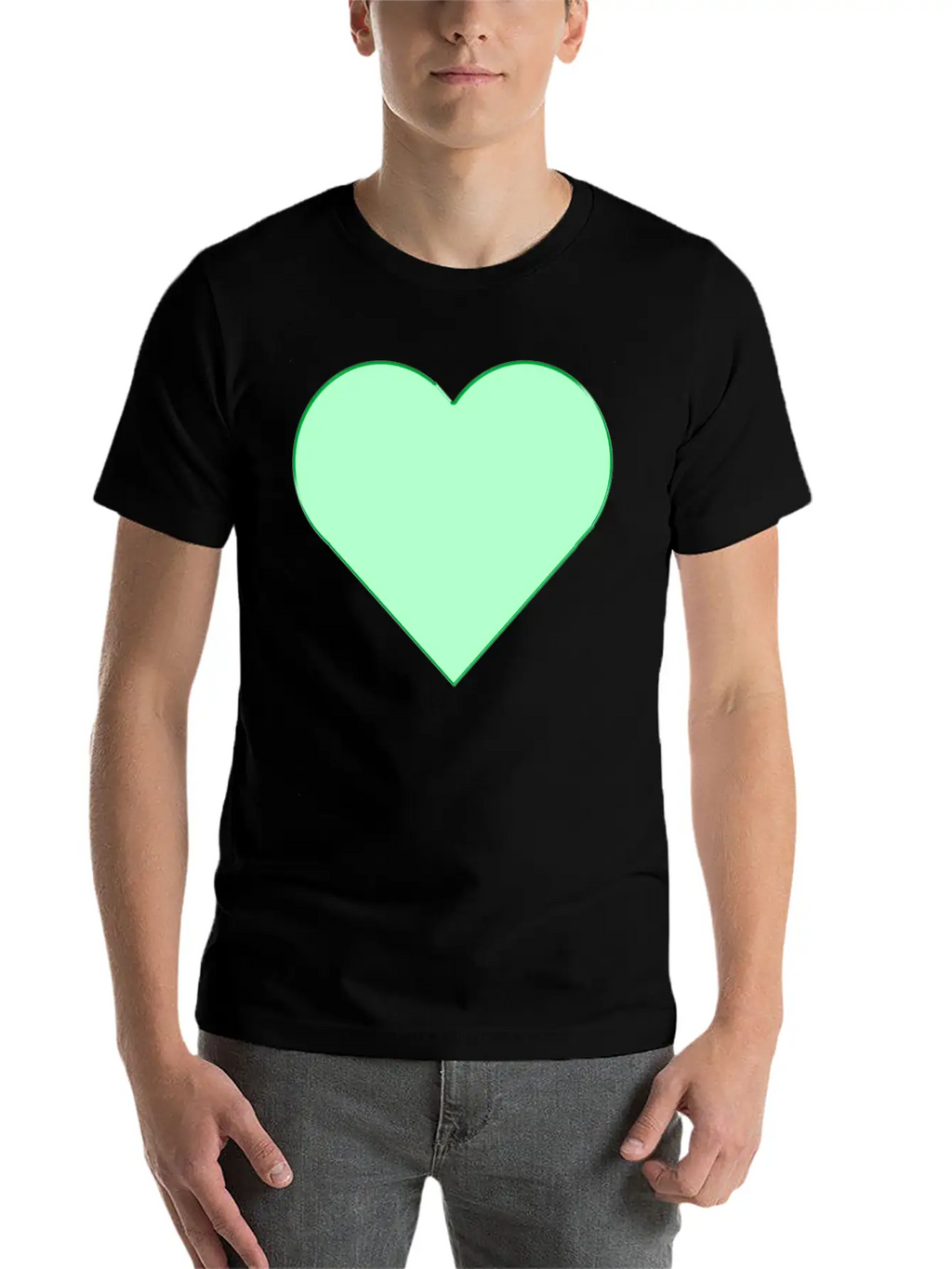 Green Heart. Relaxed Everyday Tee – Lightweight And Durable Cotton