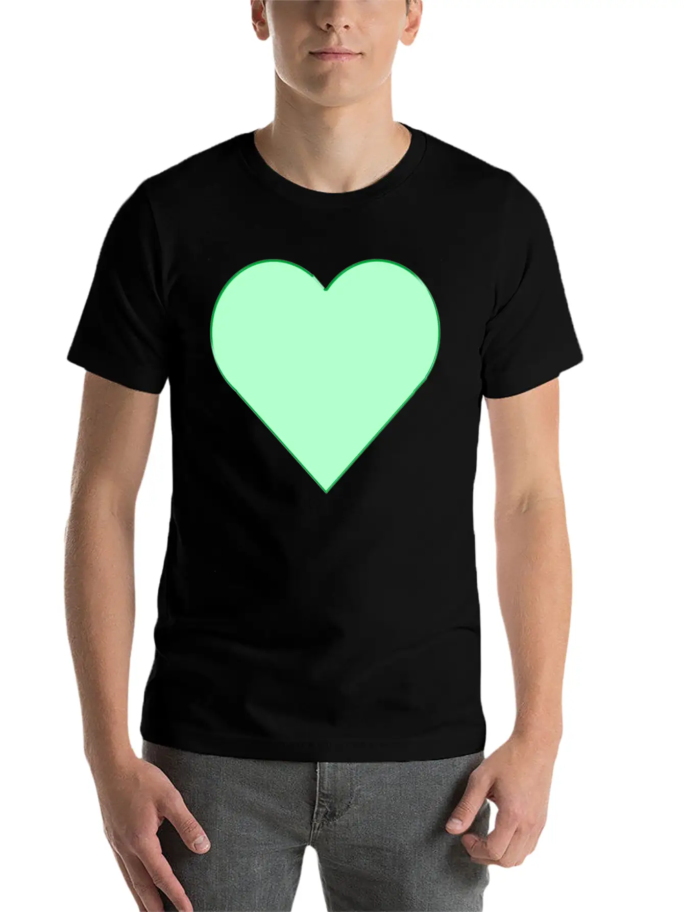 Green Heart. Relaxed Everyday Tee – Lightweight And Durable Cotton