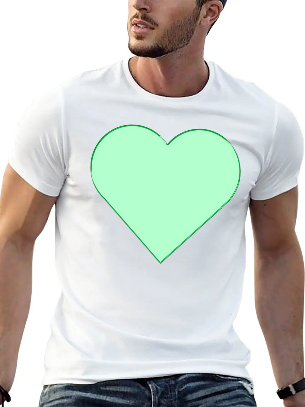 Green Heart. Relaxed Everyday Tee – Lightweight And Durable Cotton