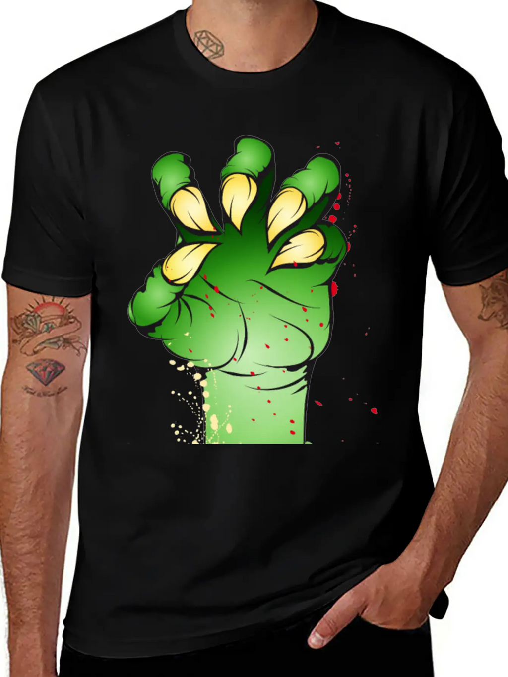 Green Monster Claw With Pointy Fingernails Classic Cotton Tee – Unisex Comfort For Any Season