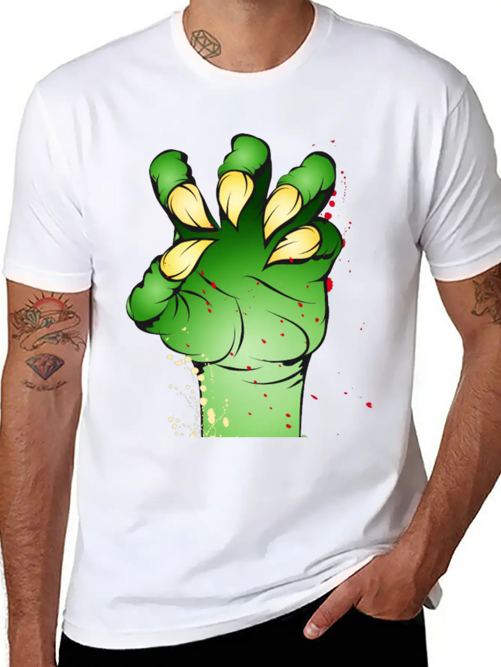 Green Monster Claw With Pointy Fingernails Classic Cotton Tee – Unisex Comfort For Any Season