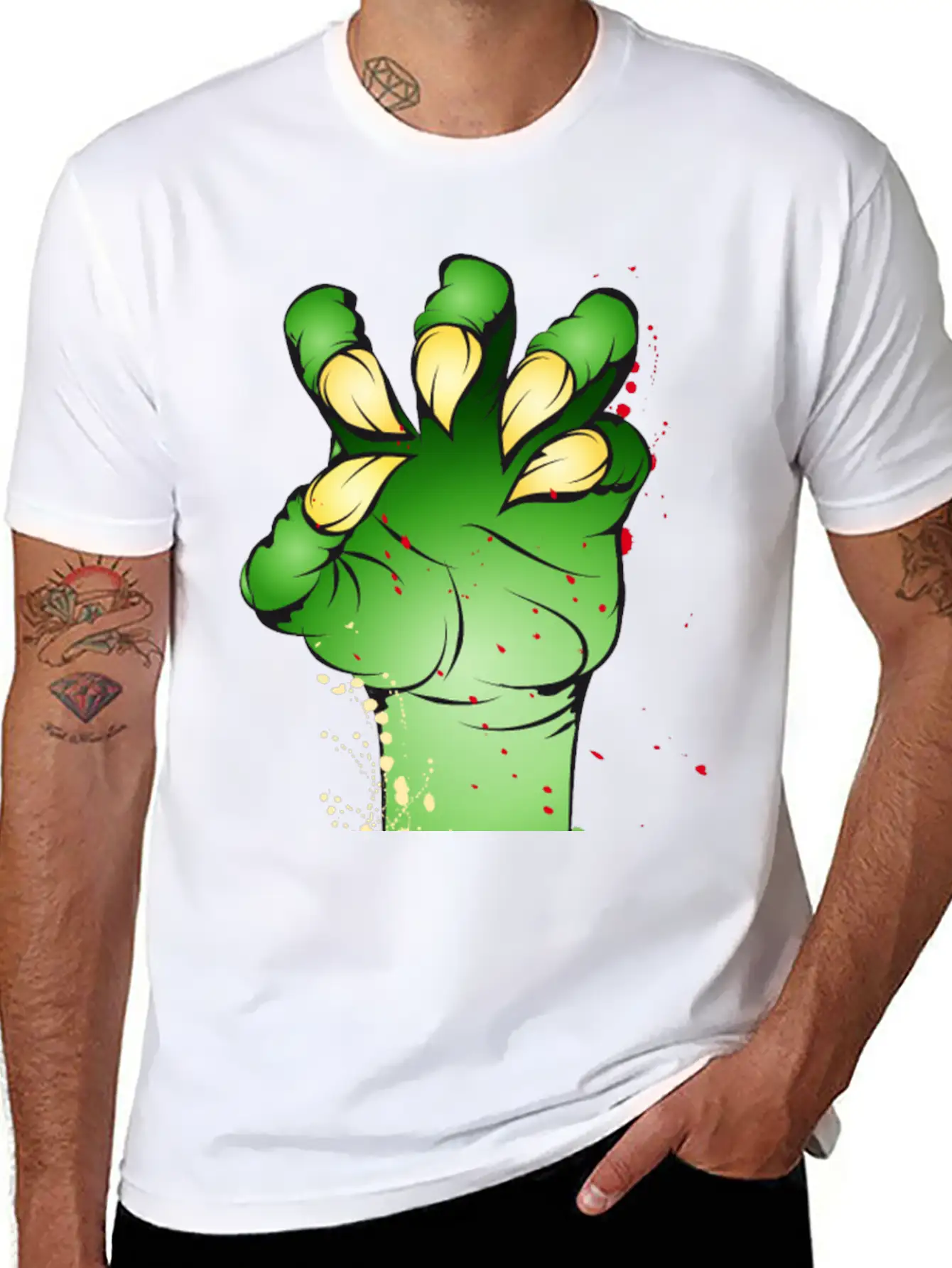 Green Monster Claw With Pointy Fingernails Classic Cotton Tee – Unisex Comfort For Any Season