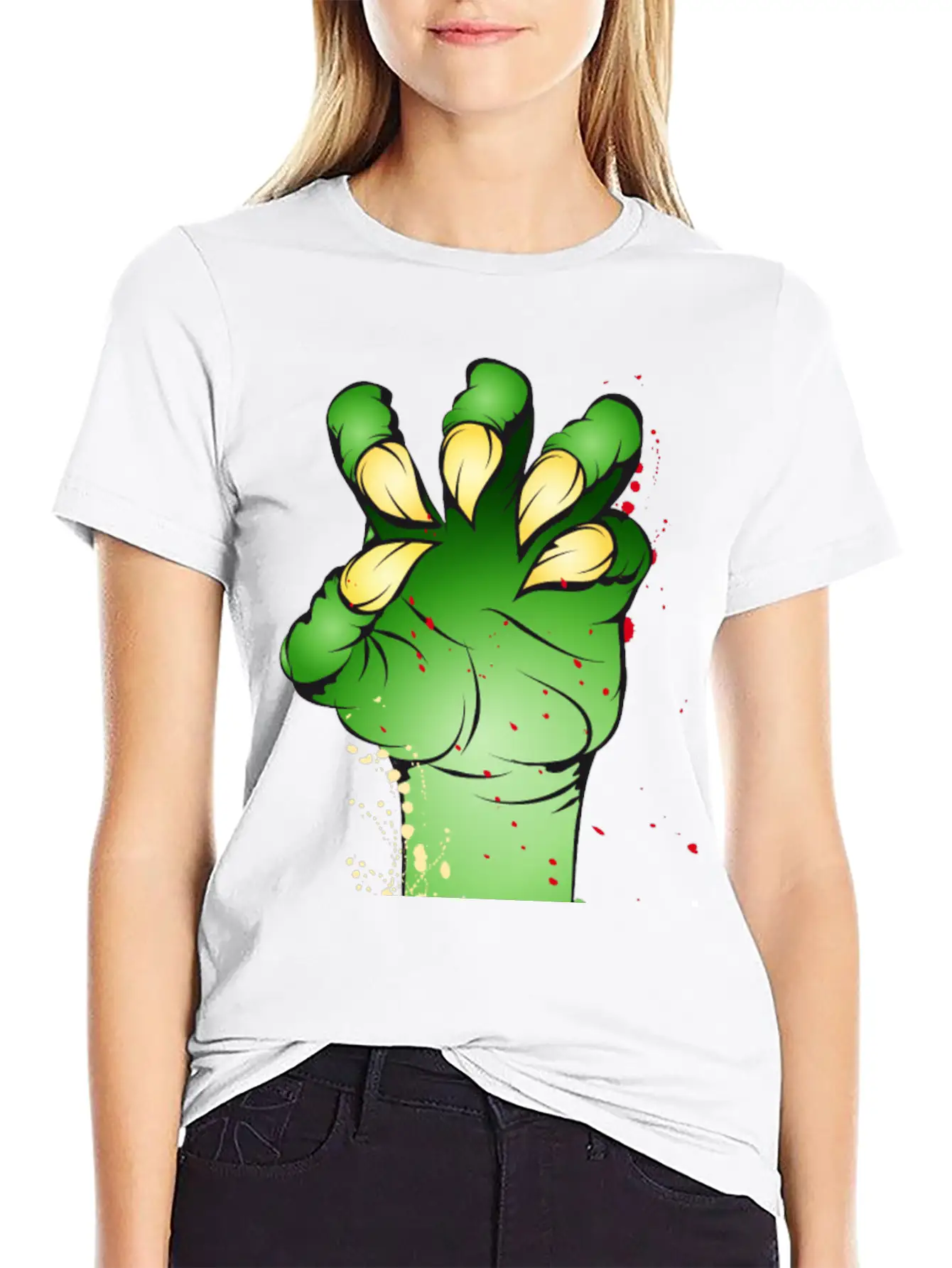 Green Monster Claw With Pointy Fingernails Classic Cotton Tee – Unisex Comfort For Any Season