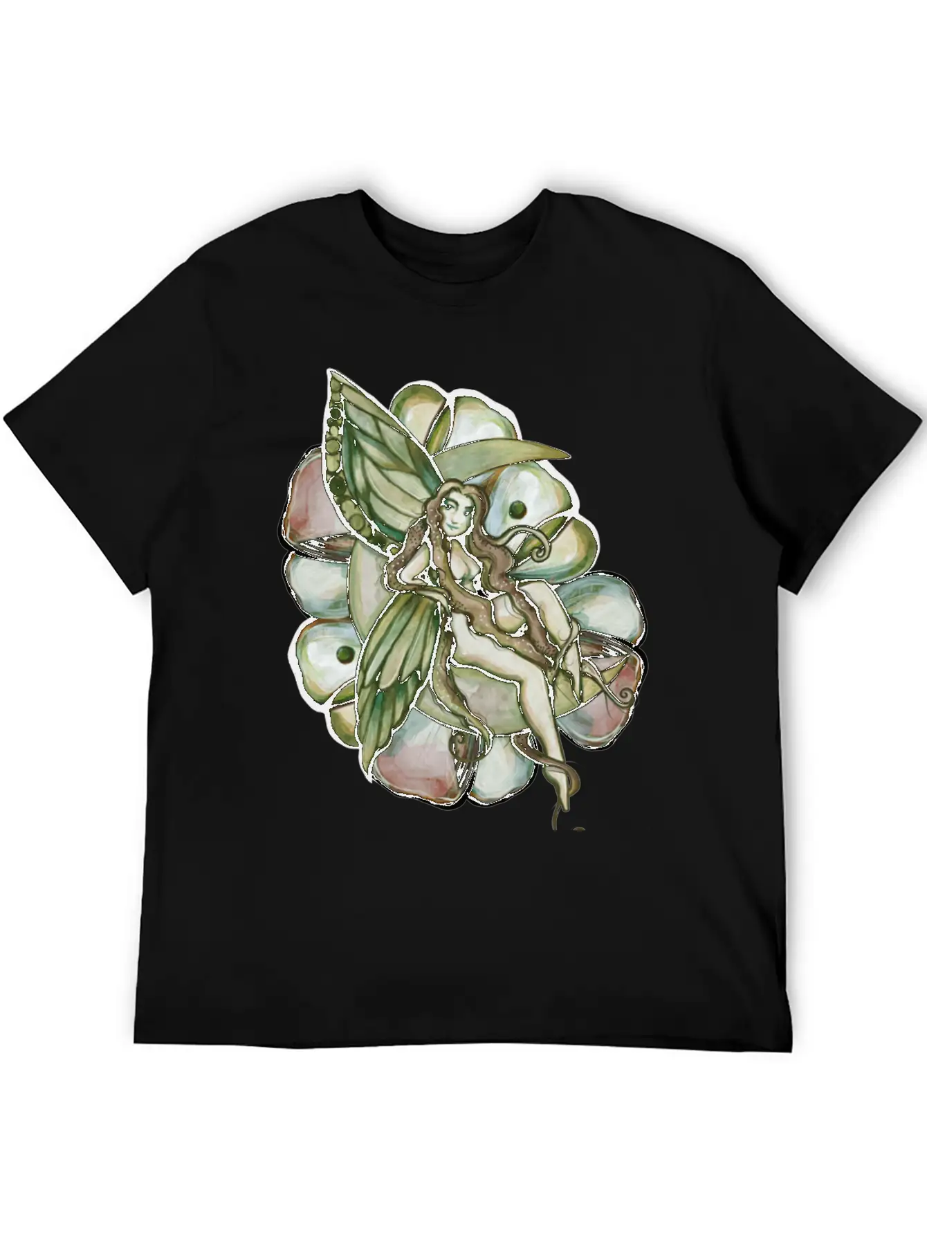 Green Moon Fairy Relaxed Everyday Tee – Lightweight And Durable Cotton