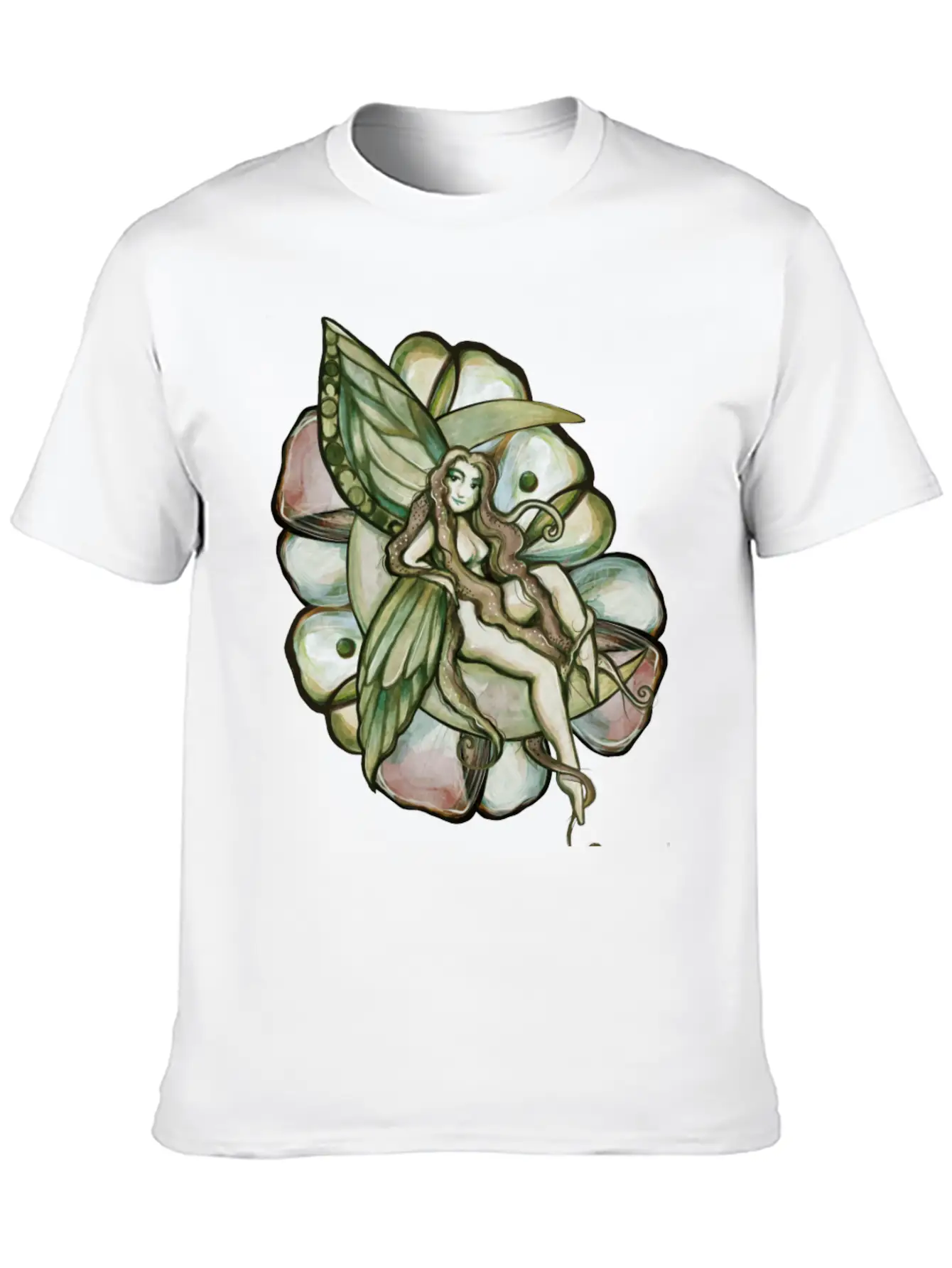Green Moon Fairy Relaxed Everyday Tee – Lightweight And Durable Cotton