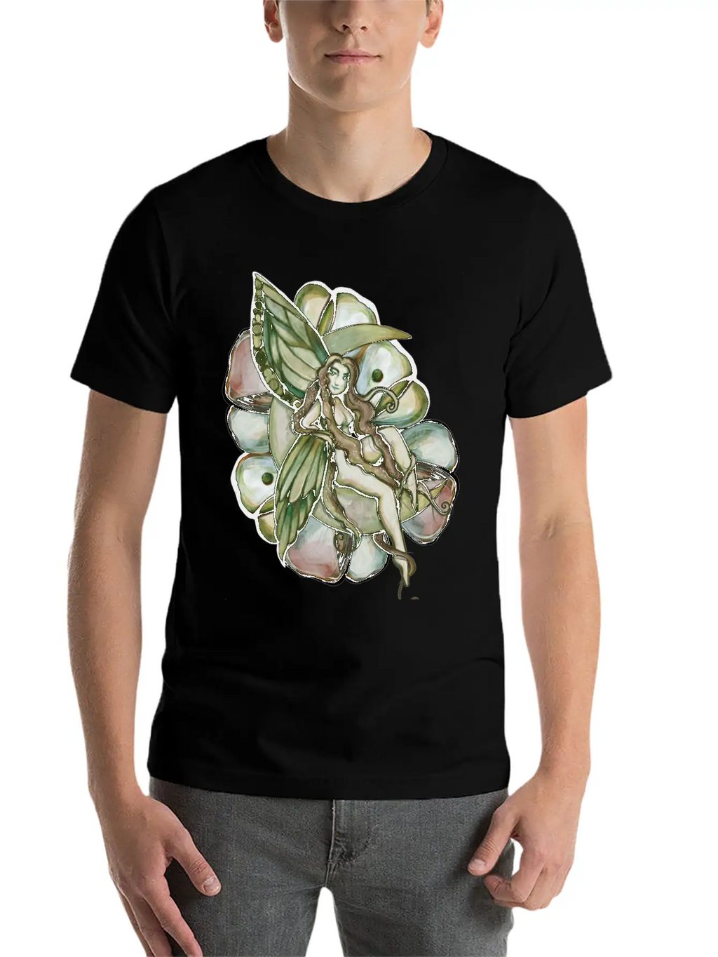 Green Moon Fairy Relaxed Everyday Tee – Lightweight And Durable Cotton