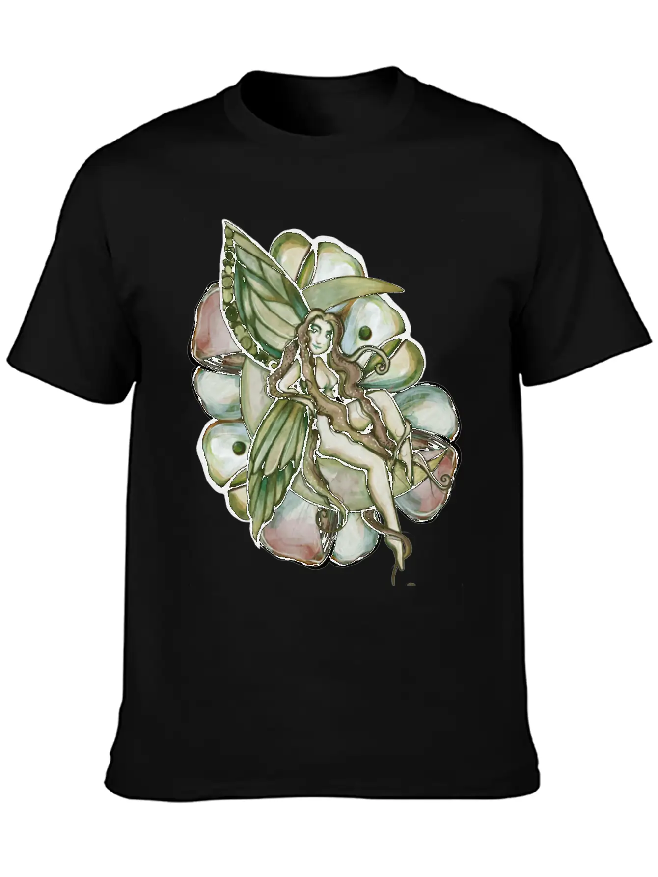 Green Moon Fairy Relaxed Everyday Tee – Lightweight And Durable Cotton