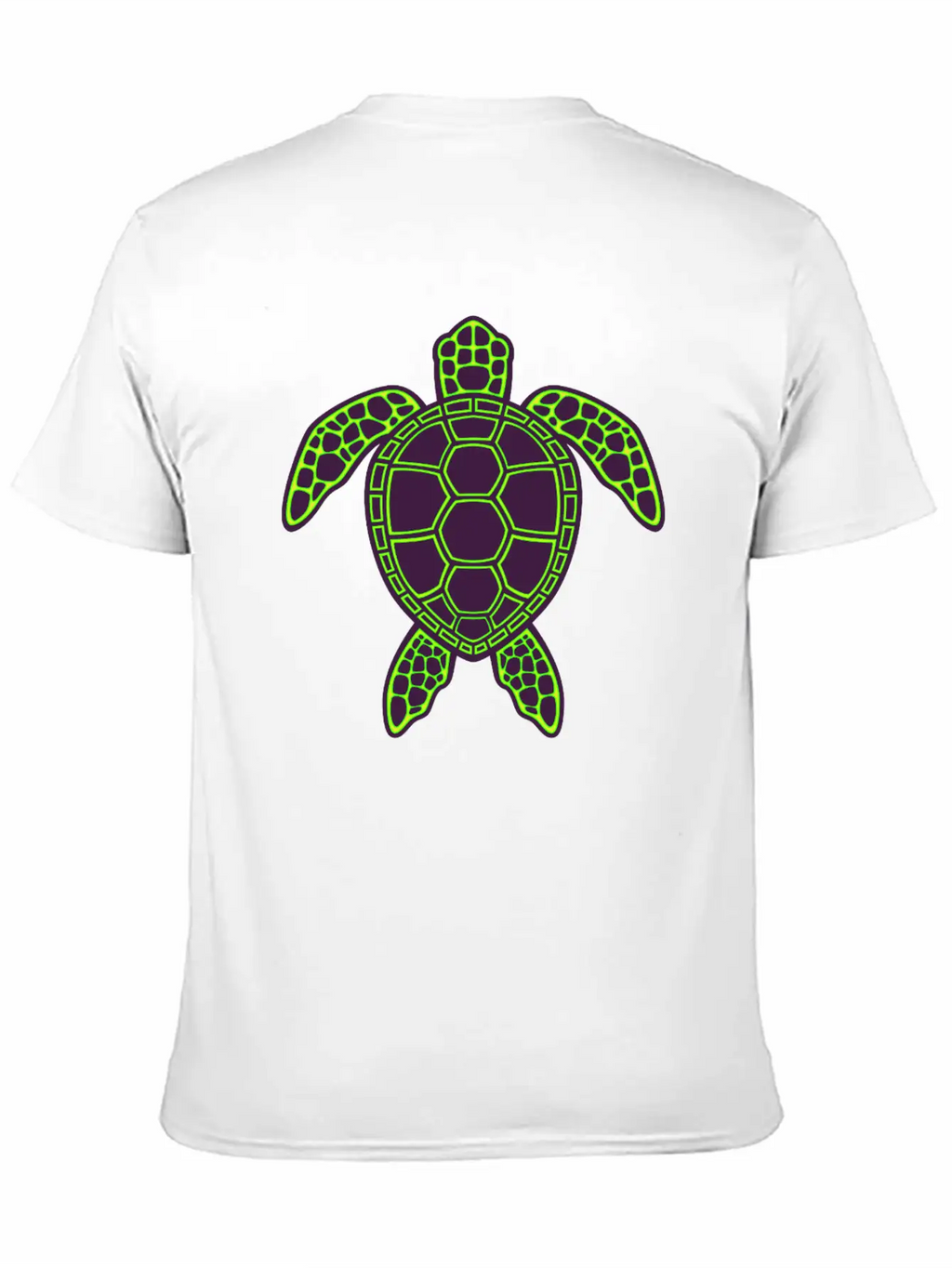 Green Neon Lava Sea Turtle Design Classic Cotton Tee – Unisex Comfort For Any Season