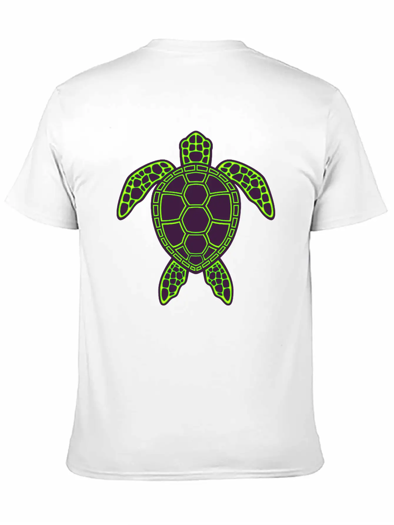 Green Neon Lava Sea Turtle Design Classic Cotton Tee – Unisex Comfort For Any Season