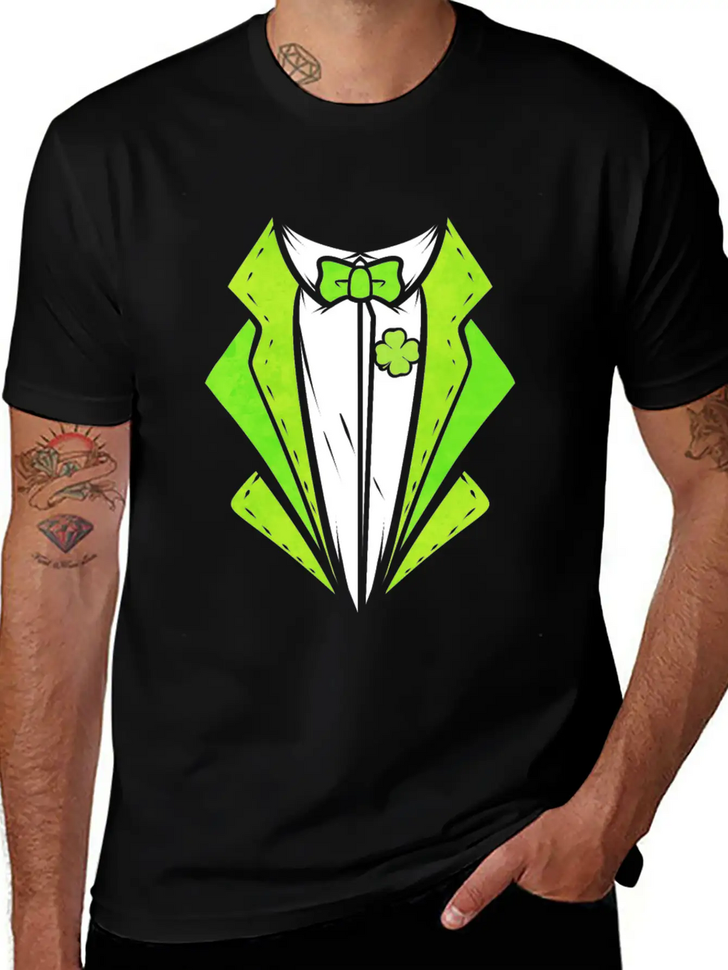 Green Outfit With Bow For St. Patricks Day Unisex Casual T-Shirt – Clean Design For Daily Comfort