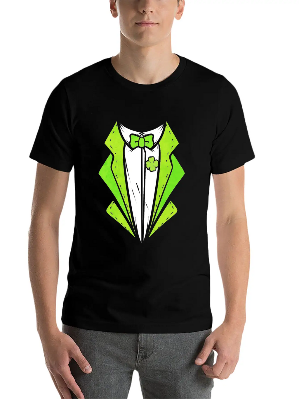 Green Outfit With Bow For St. Patricks Day Unisex Casual T-Shirt – Clean Design For Daily Comfort
