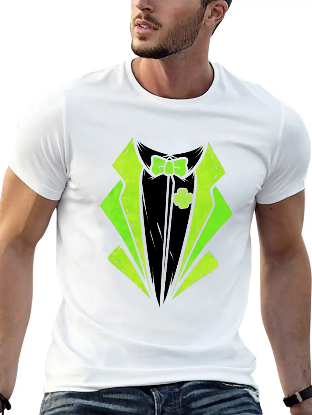 Green Outfit With Bow For St. Patricks Day Unisex Casual T-Shirt – Clean Design For Daily Comfort