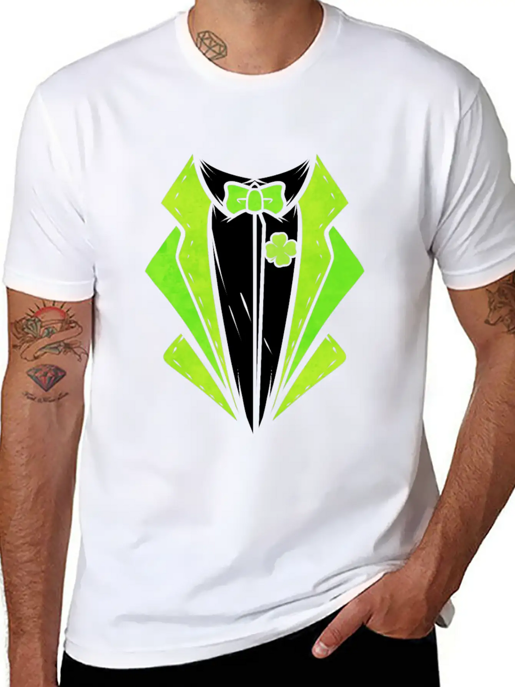 Green Outfit With Bow For St. Patricks Day Unisex Casual T-Shirt – Clean Design For Daily Comfort