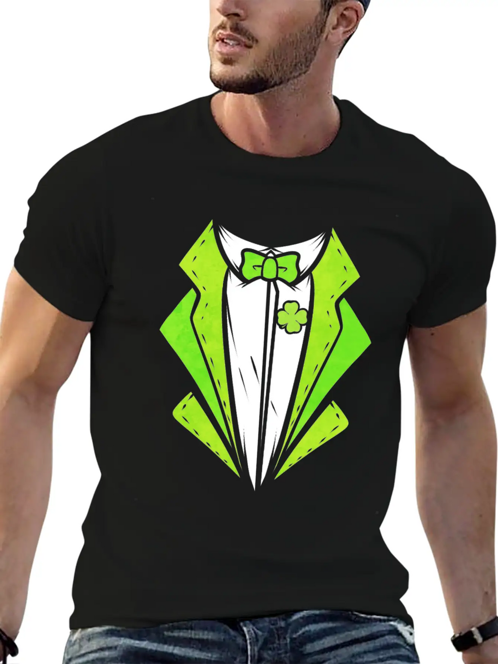 Green Outfit With Bow For St. Patricks Day Unisex Casual T-Shirt – Clean Design For Daily Comfort