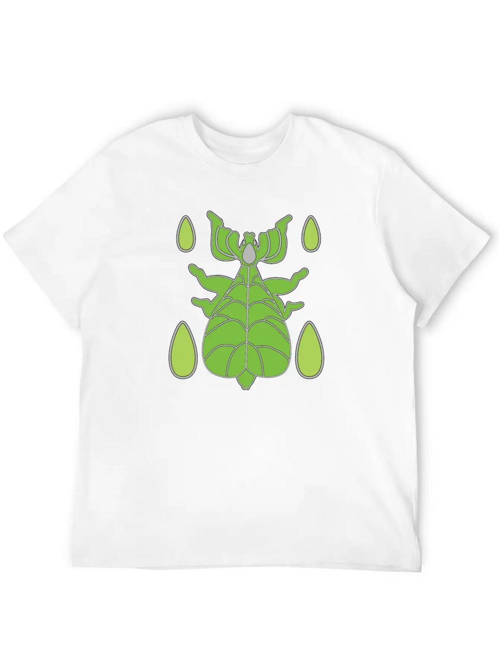 Green Walking Leaf Insect Unisex Casual T-Shirt – Clean Design For Daily Comfort