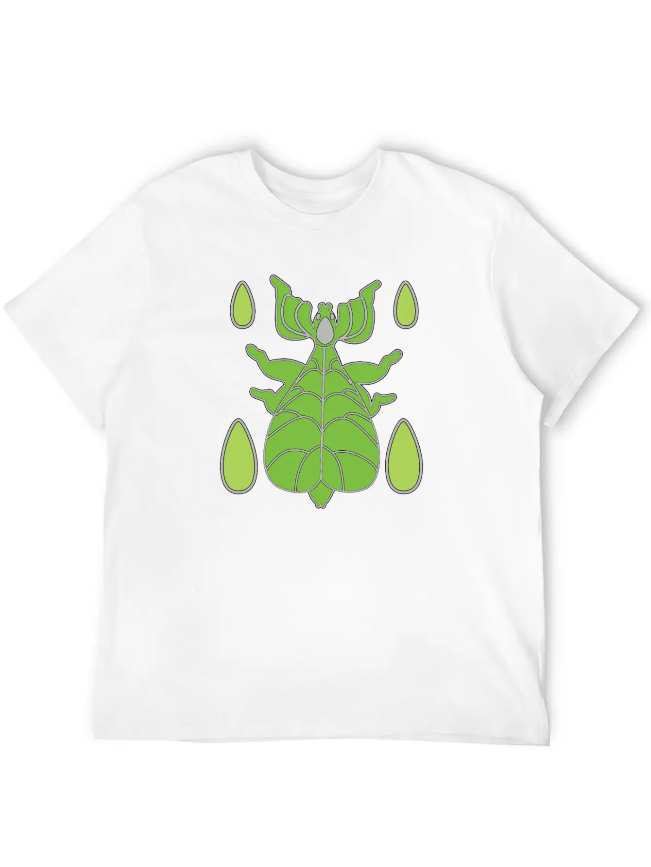 Green Walking Leaf Insect Unisex Casual T-Shirt – Clean Design For Daily Comfort