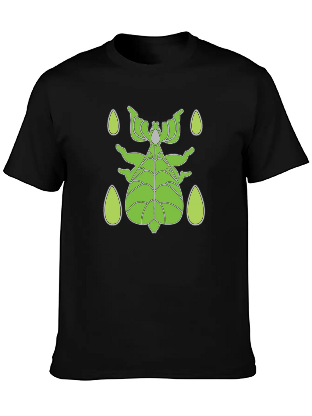 Green Walking Leaf Insect Unisex Casual T-Shirt – Clean Design For Daily Comfort
