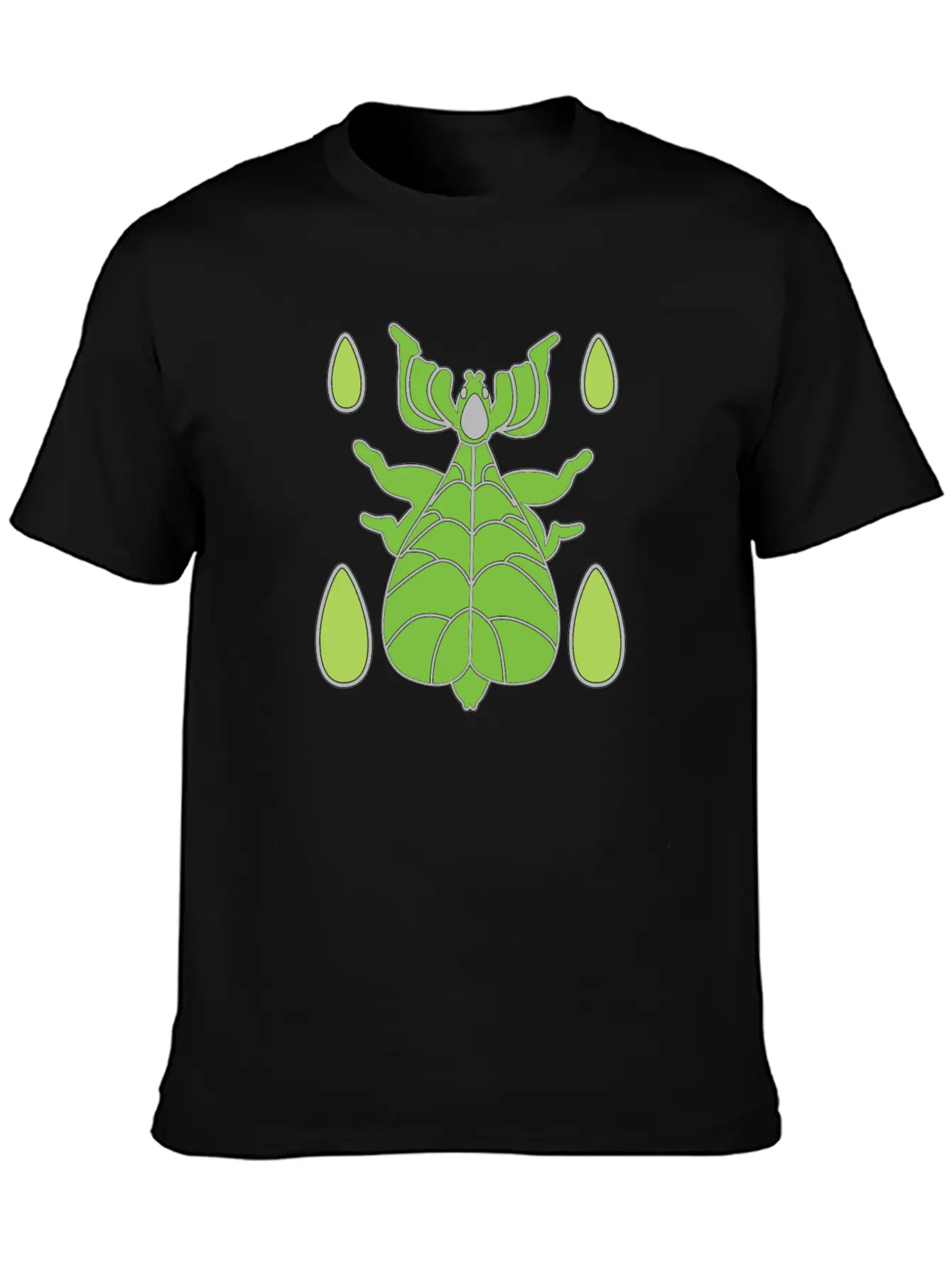 Green Walking Leaf Insect Unisex Casual T-Shirt – Clean Design For Daily Comfort
