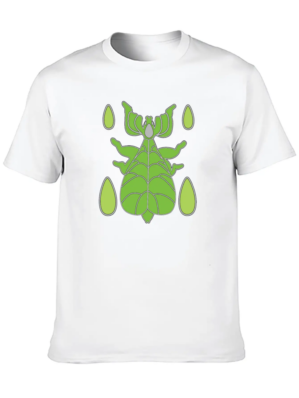 Green Walking Leaf Insect Unisex Casual T-Shirt – Clean Design For Daily Comfort