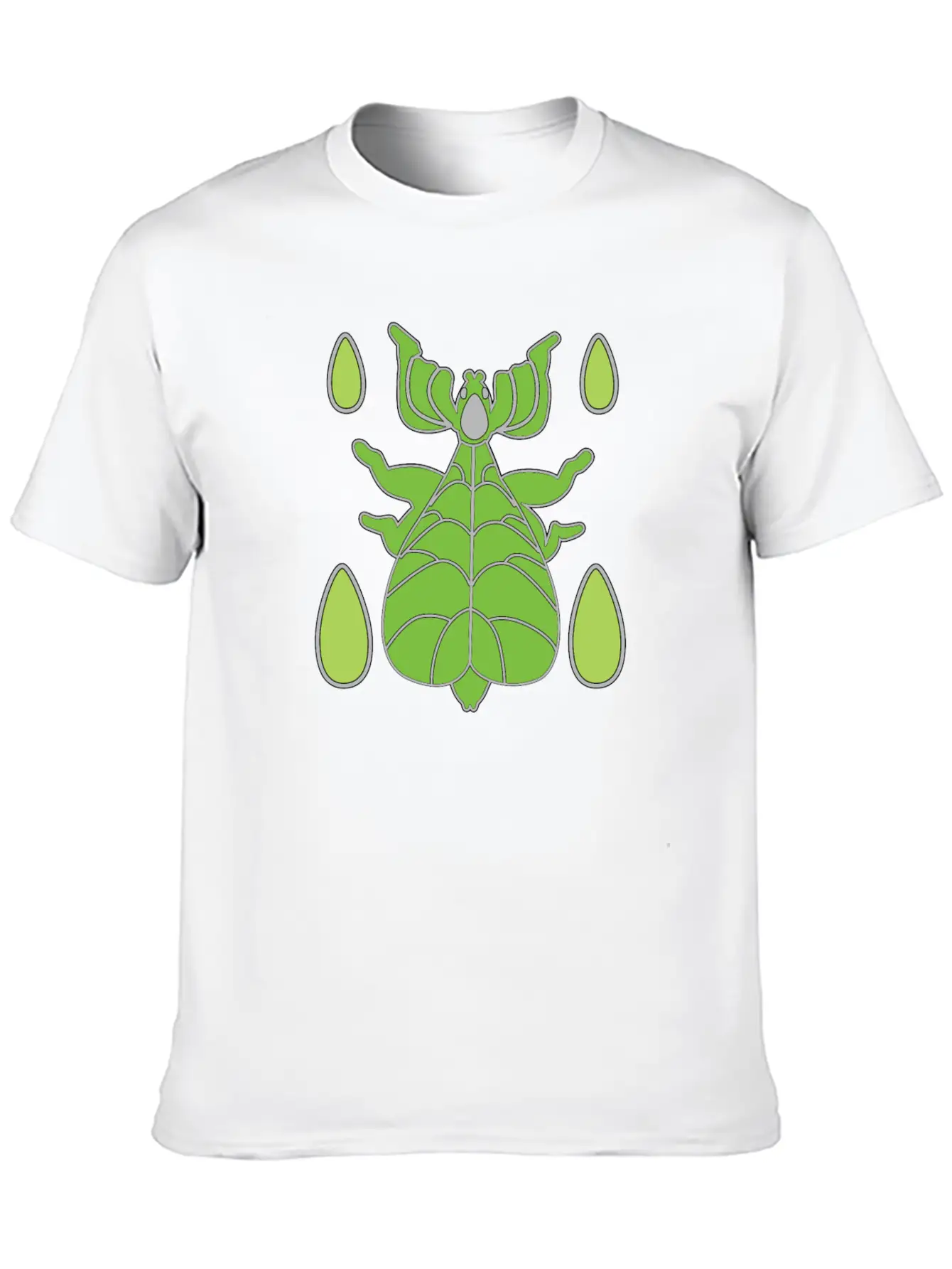 Green Walking Leaf Insect Unisex Casual T-Shirt – Clean Design For Daily Comfort