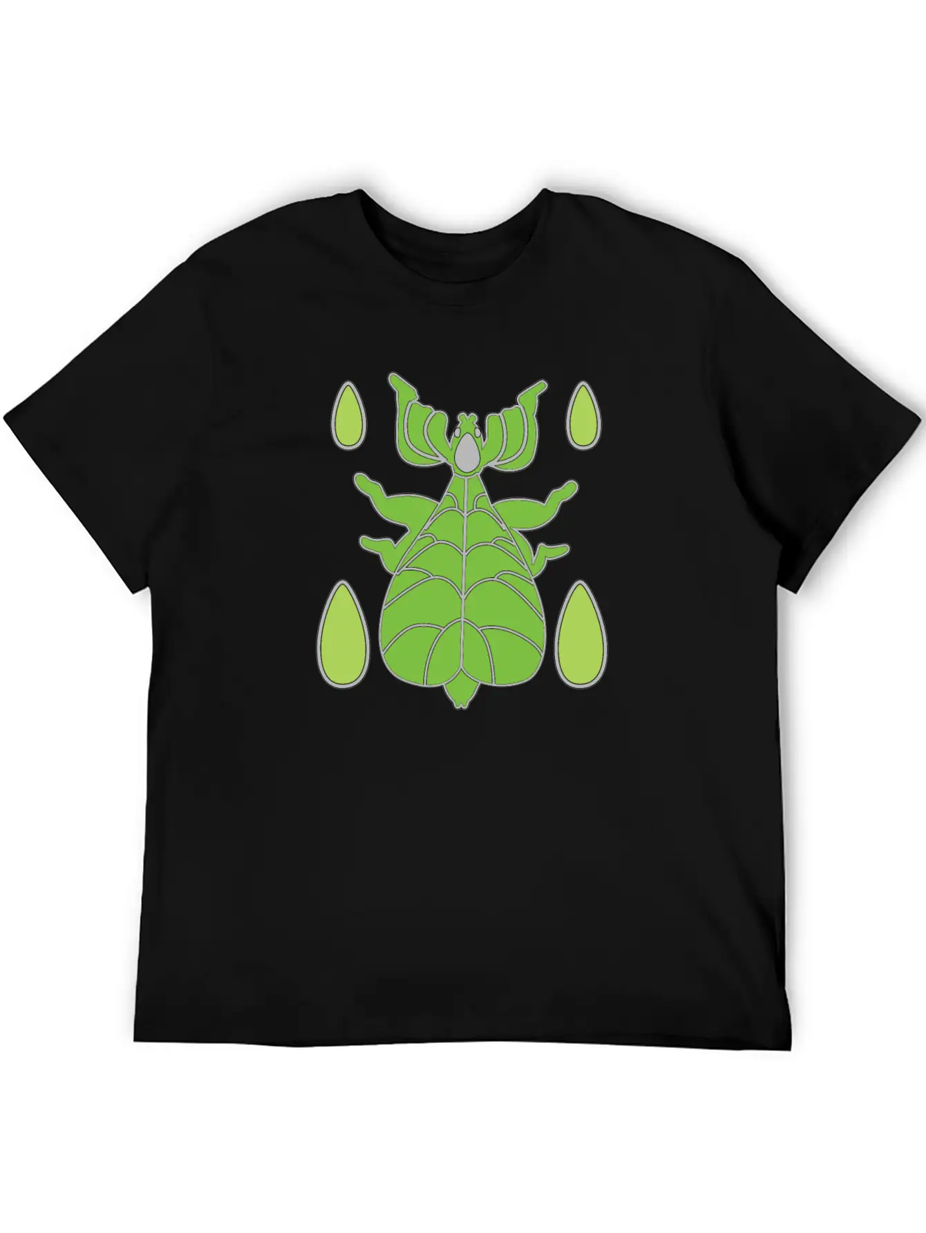 Green Walking Leaf Insect Unisex Casual T-Shirt – Clean Design For Daily Comfort