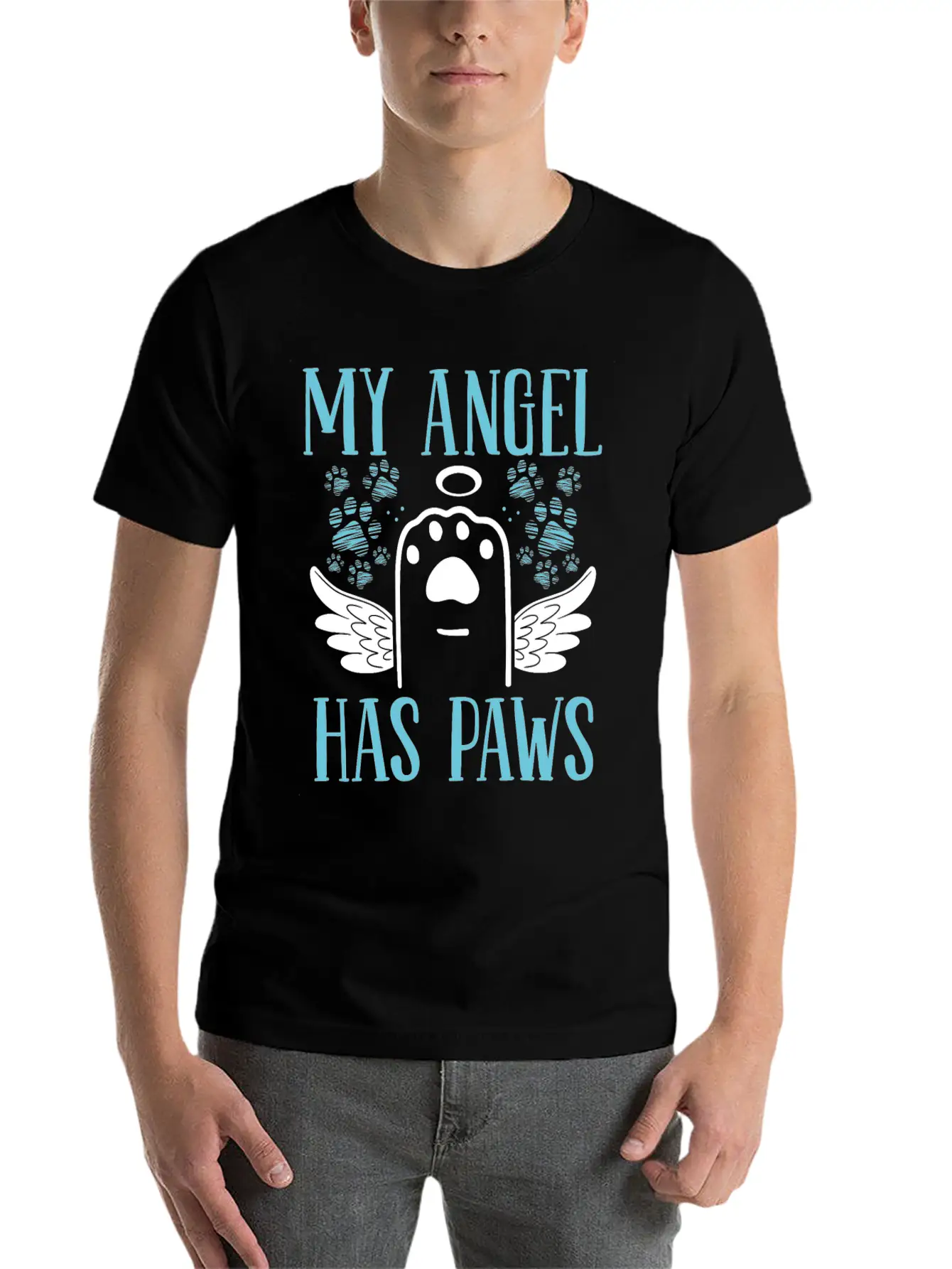 Grieving Dog Owner Dog Grief Pet Loss Remembrance Breathable Soft Cotton T-Shirt – Timeless Casual Look