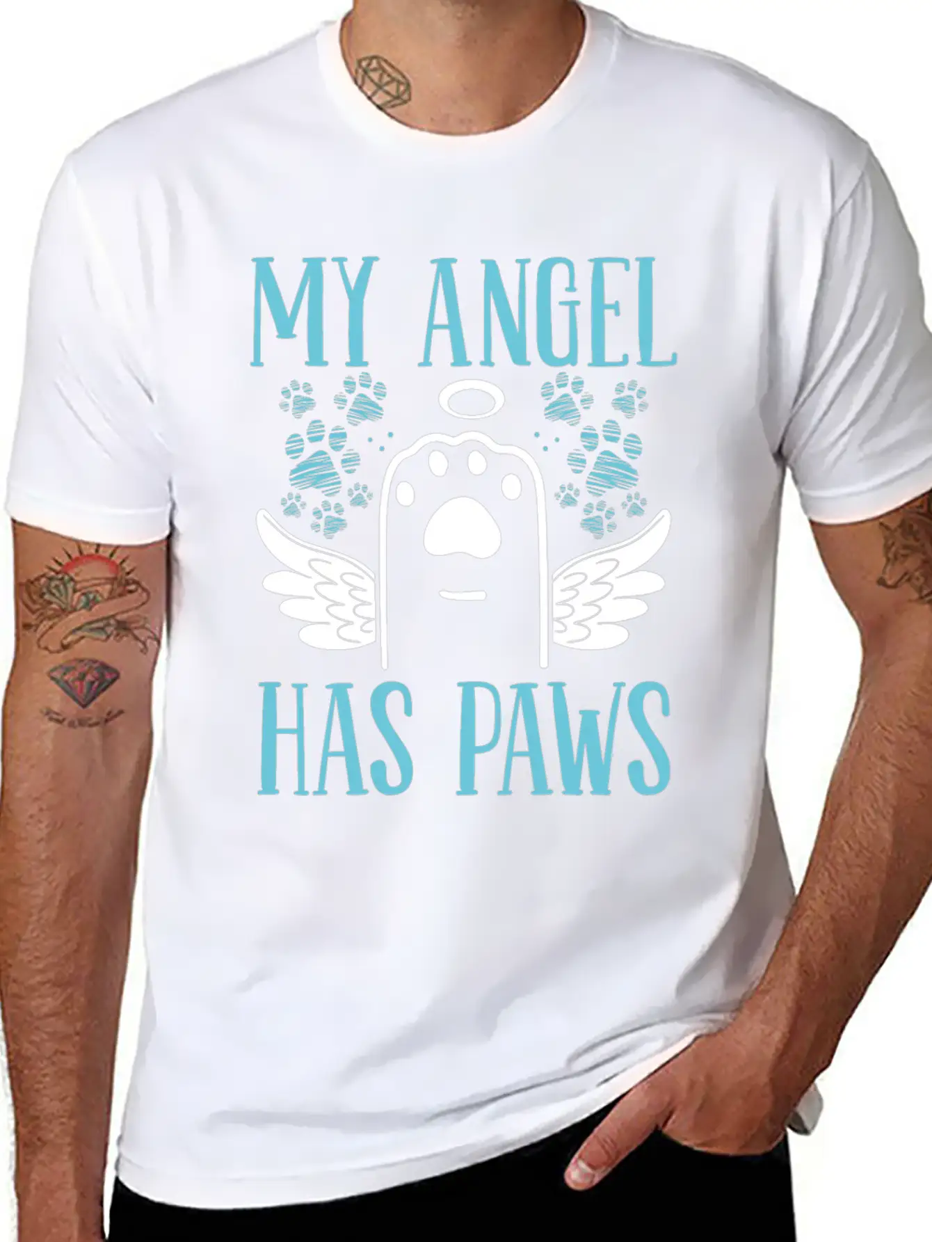 Grieving Dog Owner Dog Grief Pet Loss Remembrance Breathable Soft Cotton T-Shirt – Timeless Casual Look