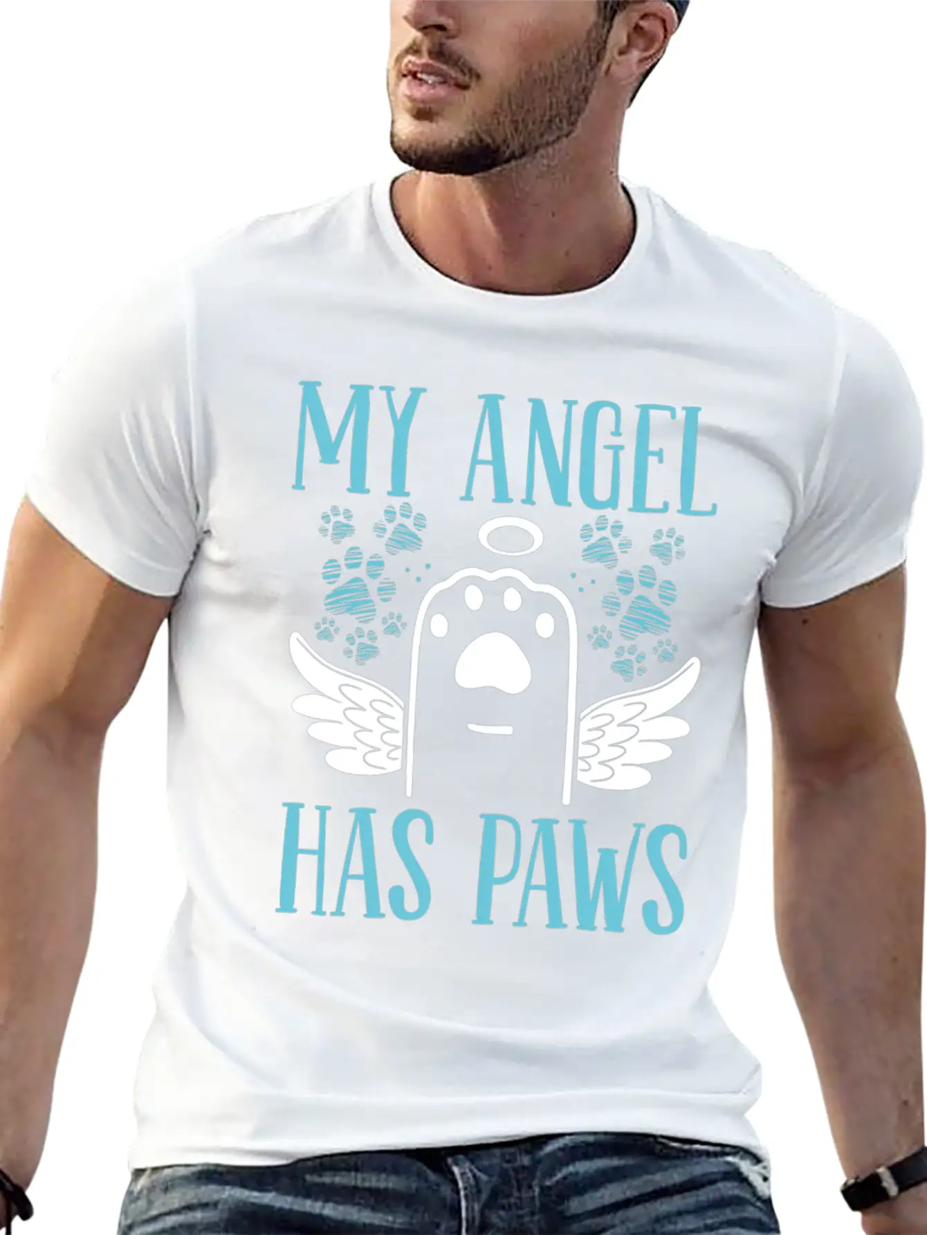 Grieving Dog Owner Dog Grief Pet Loss Remembrance Breathable Soft Cotton T-Shirt – Timeless Casual Look