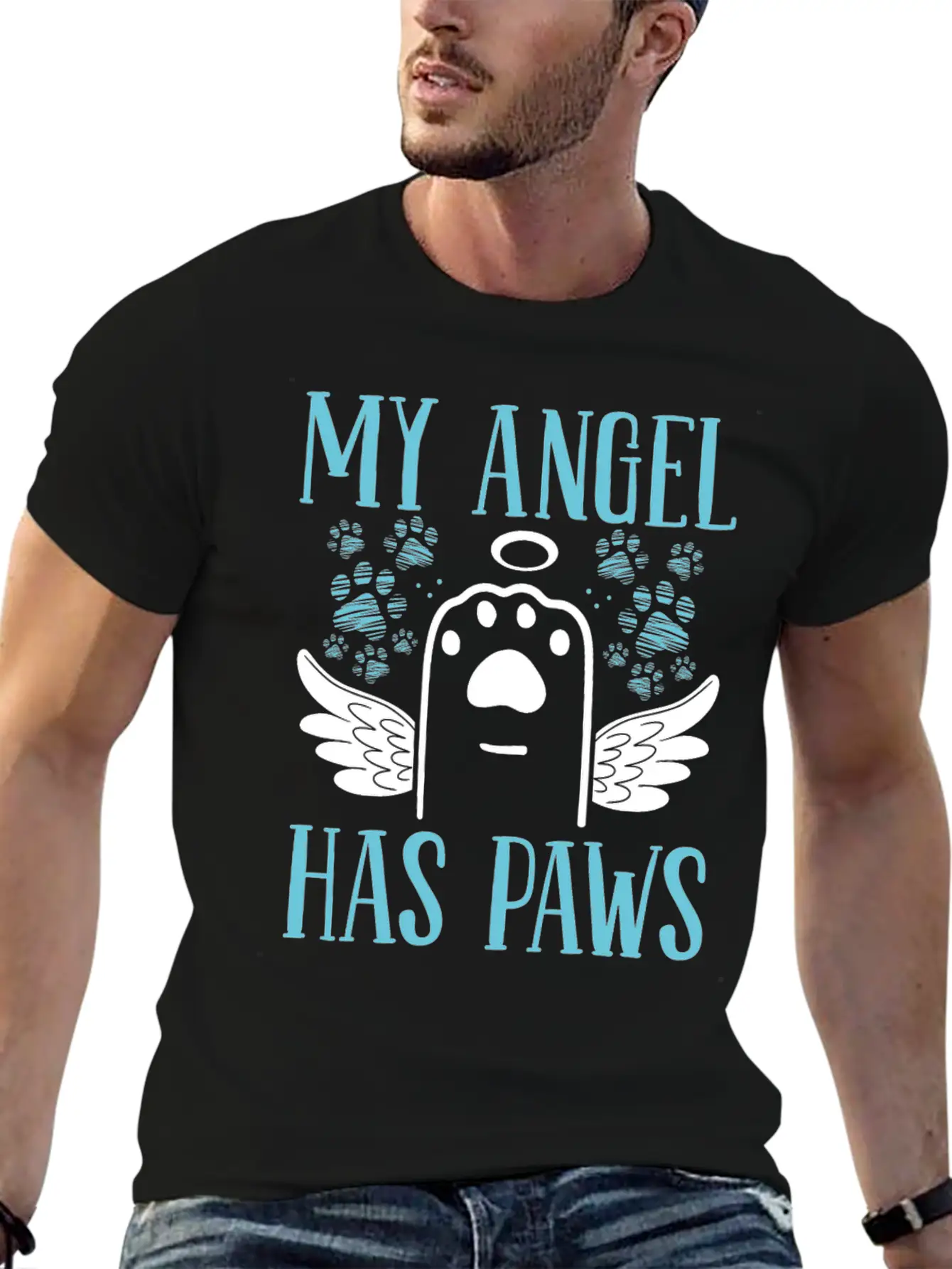 Grieving Dog Owner Dog Grief Pet Loss Remembrance Breathable Soft Cotton T-Shirt – Timeless Casual Look