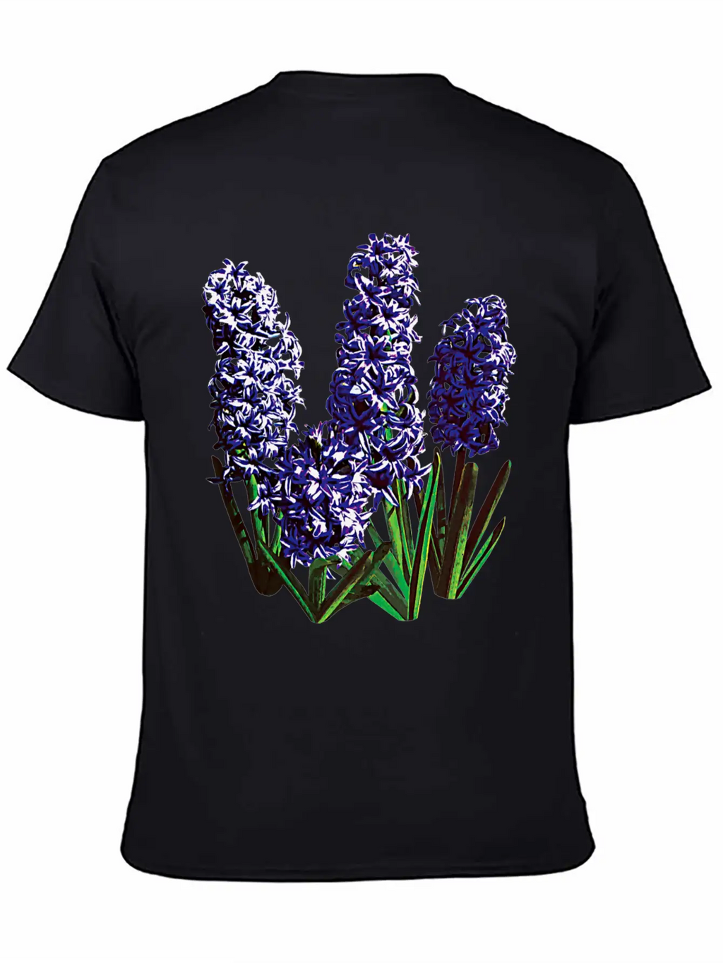 Group Of Purple Hyacinths Breathable Graphic T-Shirt – Perfect For Casual Days