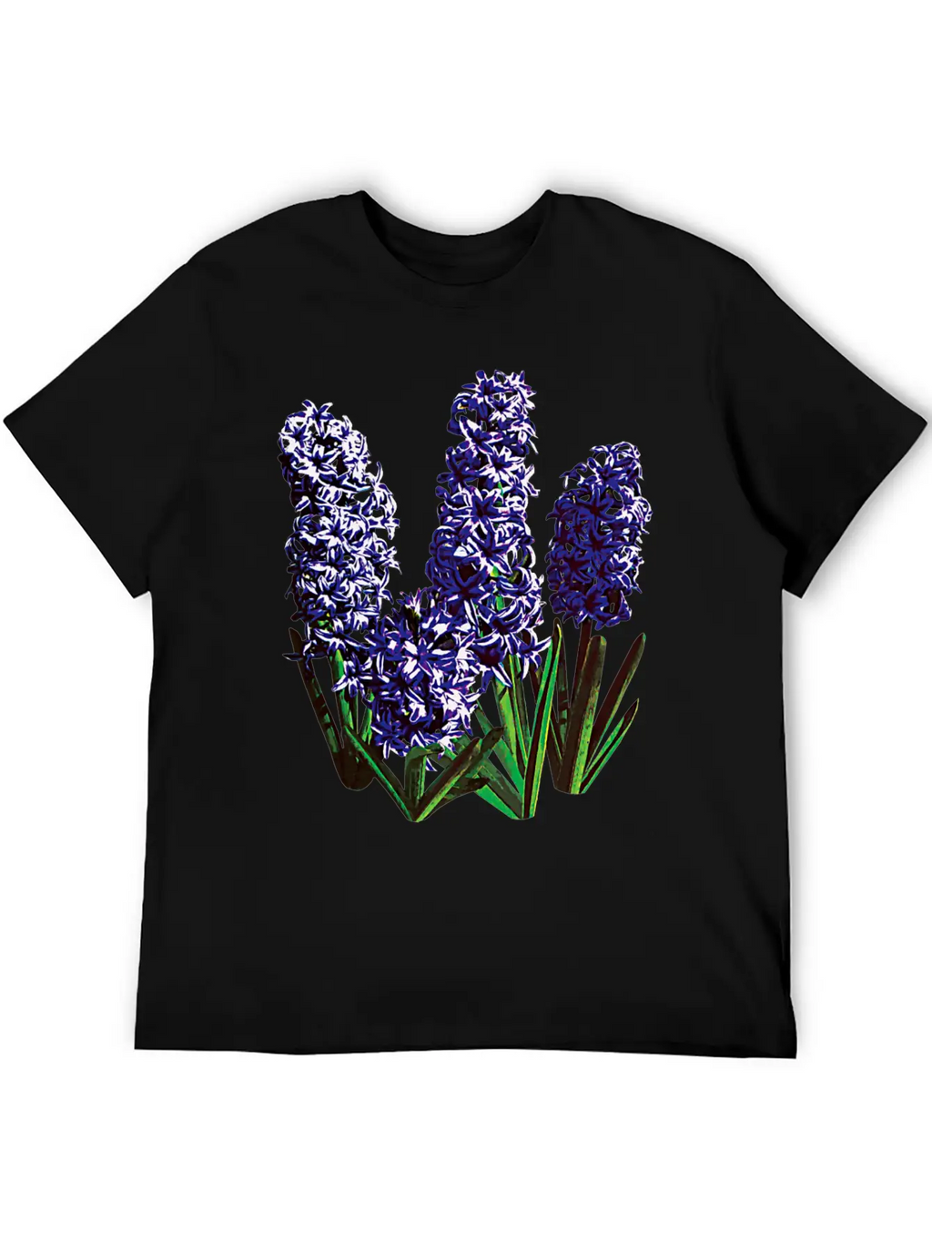 Group Of Purple Hyacinths Breathable Graphic T-Shirt – Perfect For Casual Days