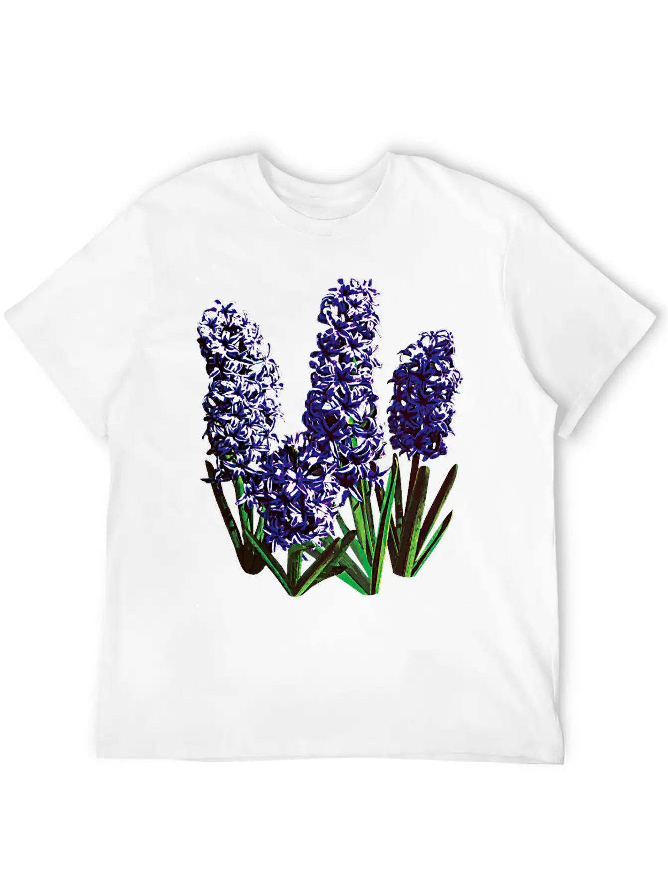 Group Of Purple Hyacinths Breathable Graphic T-Shirt – Perfect For Casual Days