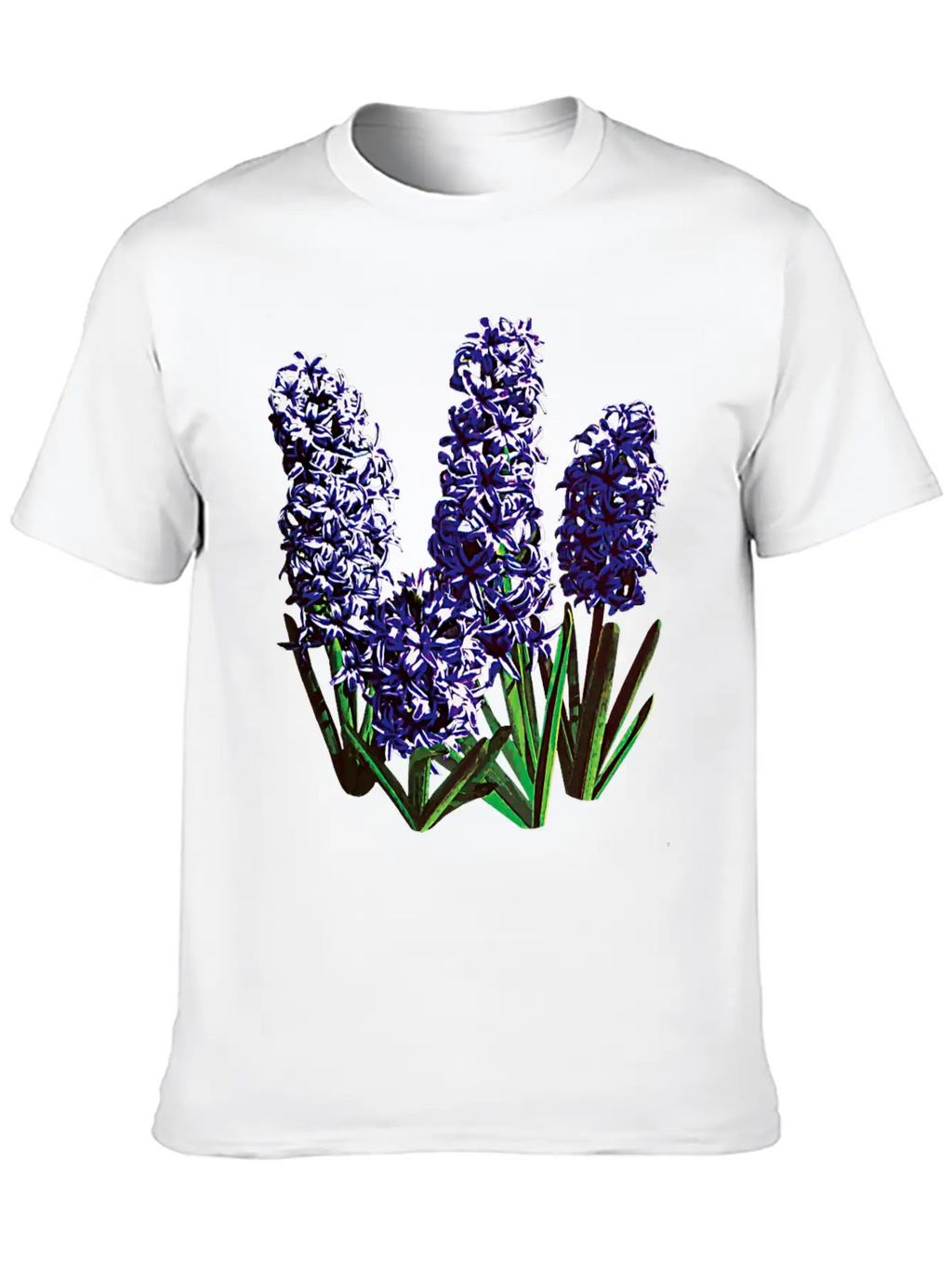 Group Of Purple Hyacinths Breathable Graphic T-Shirt – Perfect For Casual Days