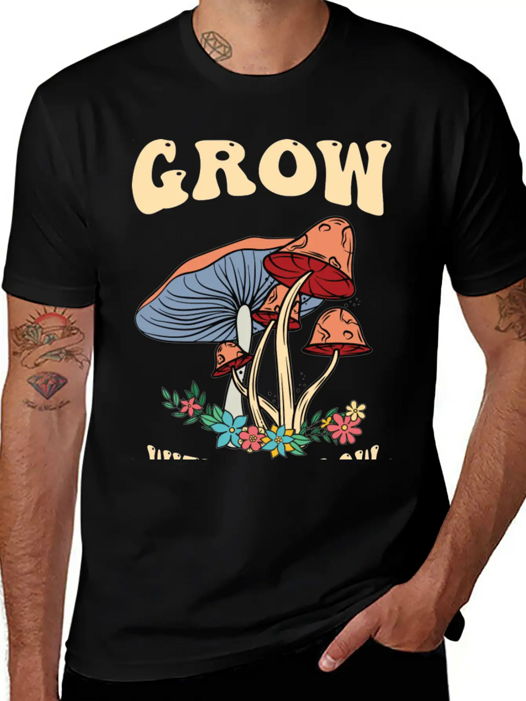 Grow Groovy Mushroom Breathable Soft Cotton T-Shirt – Timeless Casual Look