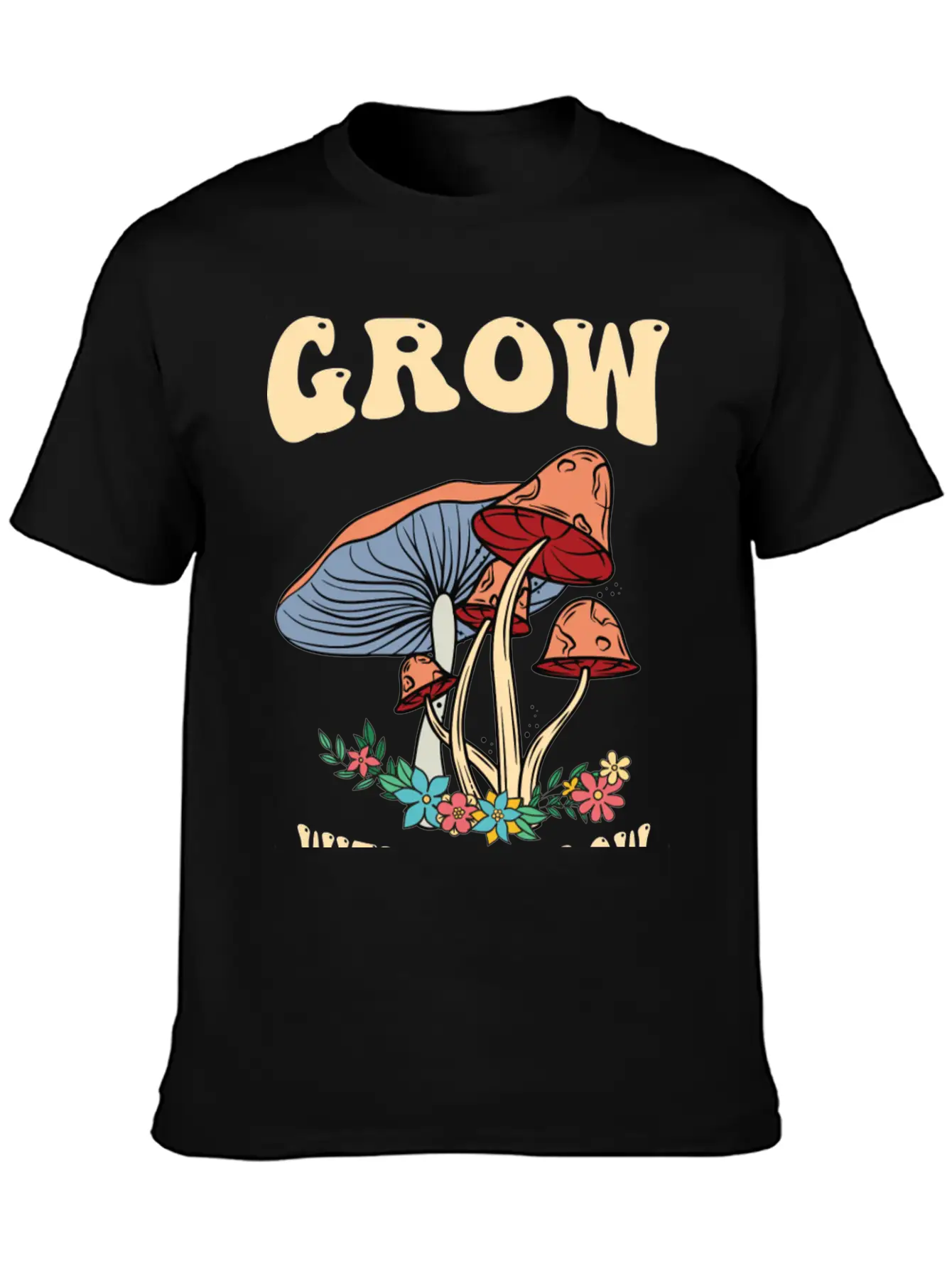 Grow Groovy Mushroom Breathable Soft Cotton T-Shirt – Timeless Casual Look