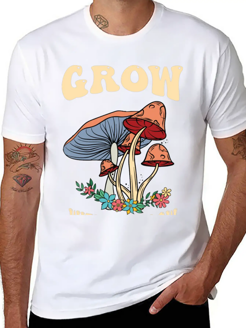 Grow Groovy Mushroom Breathable Soft Cotton T-Shirt – Timeless Casual Look