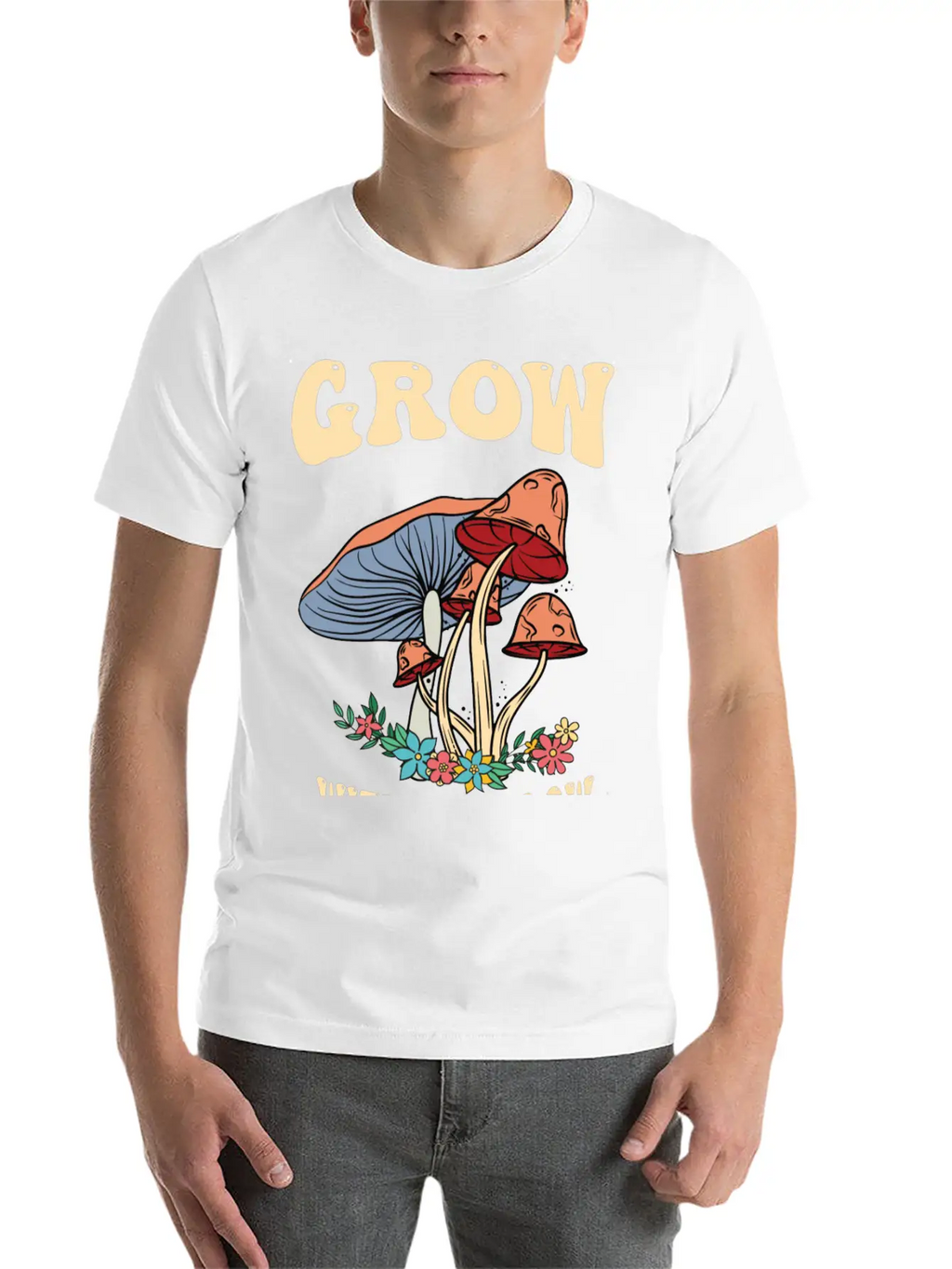 Grow Groovy Mushroom Breathable Soft Cotton T-Shirt – Timeless Casual Look