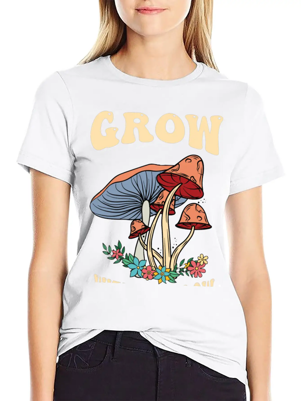 Grow Groovy Mushroom Breathable Soft Cotton T-Shirt – Timeless Casual Look