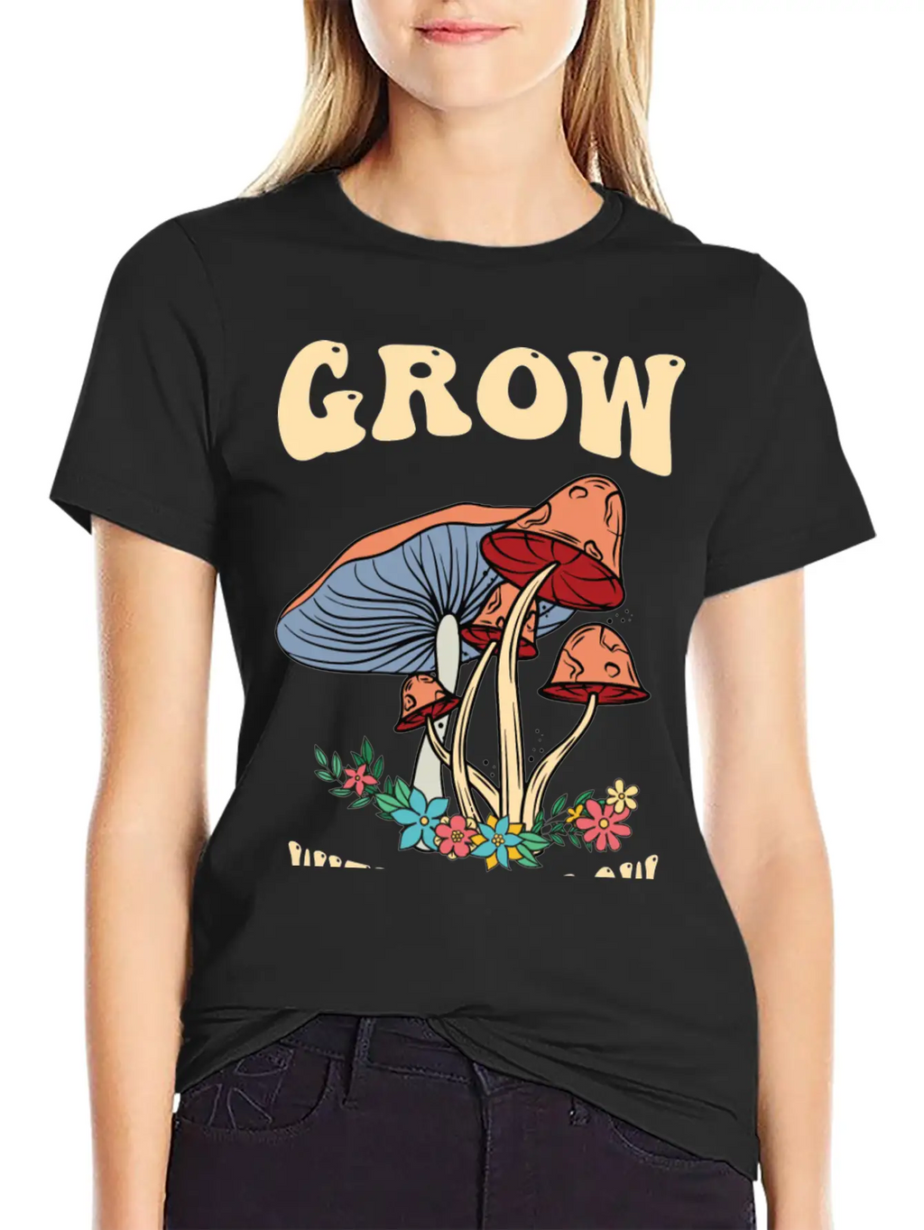 Grow Groovy Mushroom Breathable Soft Cotton T-Shirt – Timeless Casual Look
