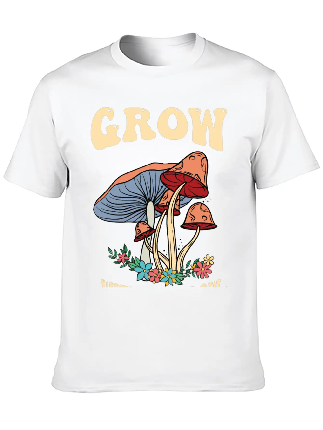 Grow Groovy Mushroom Breathable Soft Cotton T-Shirt – Timeless Casual Look