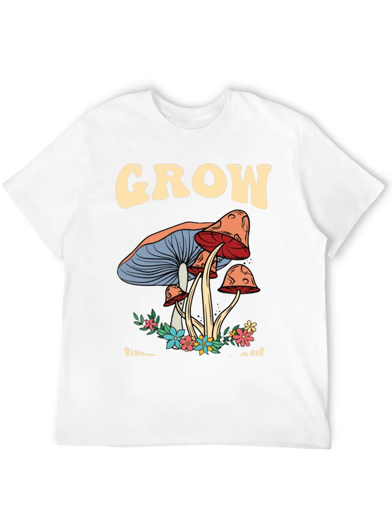 Grow Groovy Mushroom Breathable Soft Cotton T-Shirt – Timeless Casual Look