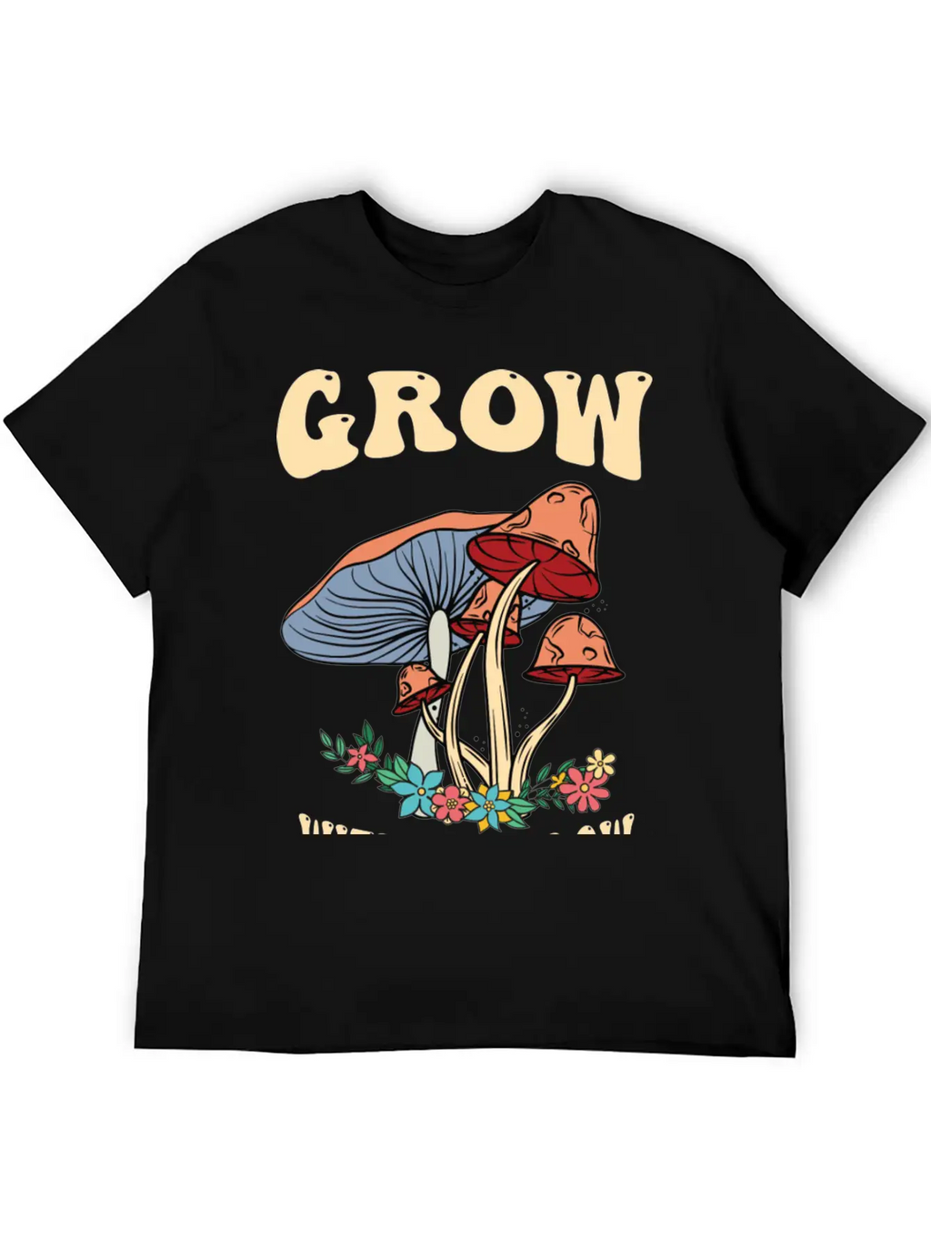 Grow Groovy Mushroom Breathable Soft Cotton T-Shirt – Timeless Casual Look