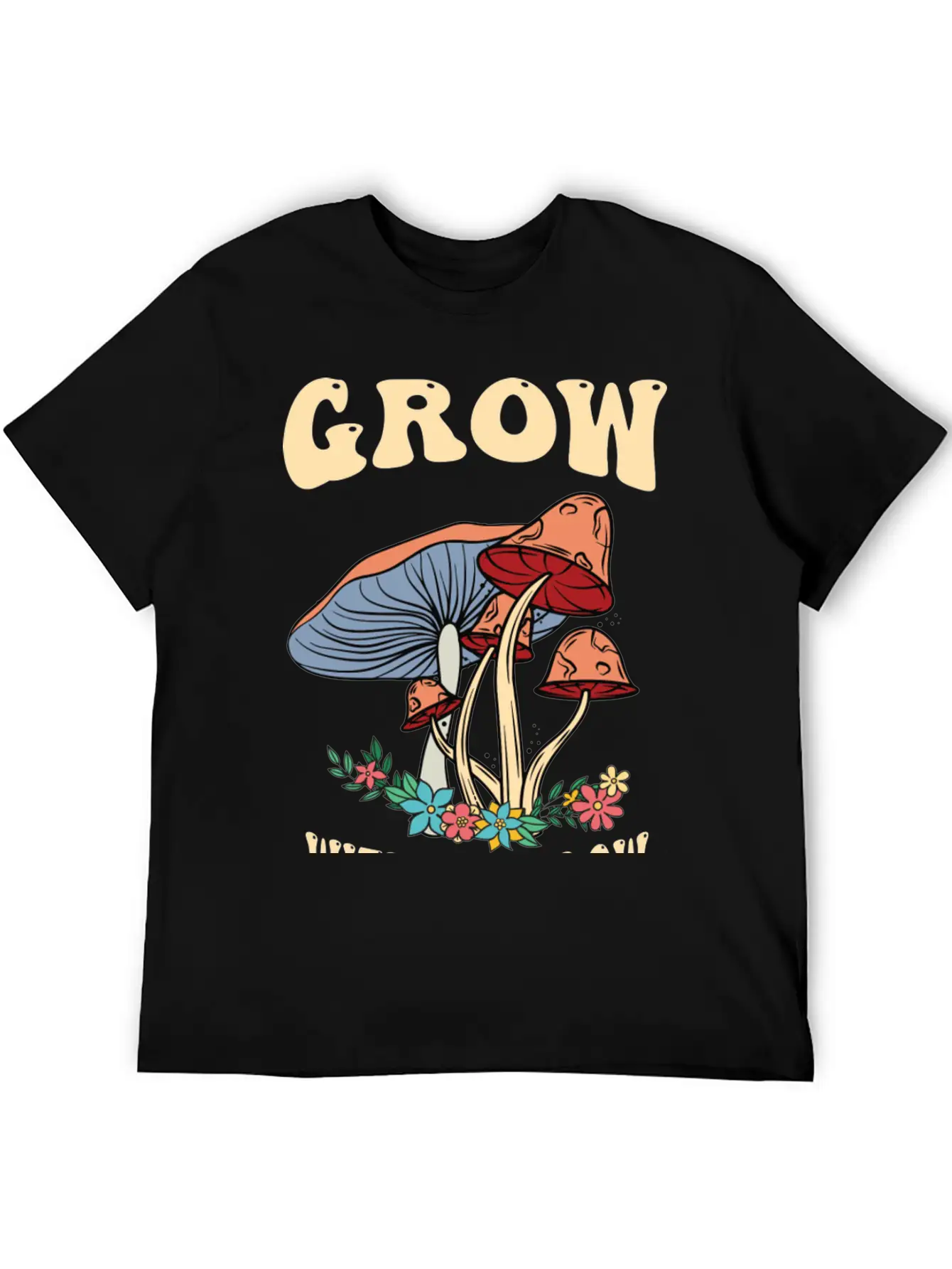 Grow Groovy Mushroom Breathable Soft Cotton T-Shirt – Timeless Casual Look