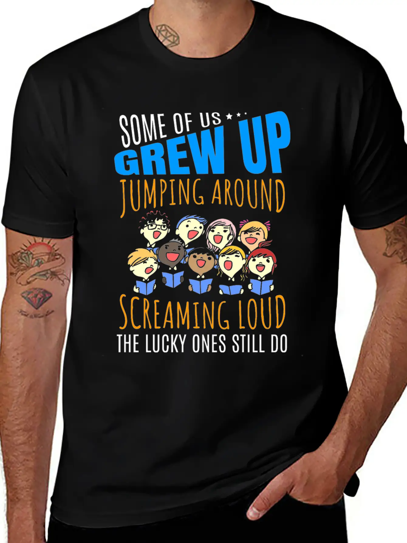 Growing Up Funny T-Shirt Present For Choir Singers Timeless Short Sleeve Tee – Comfy And Minimalist Design