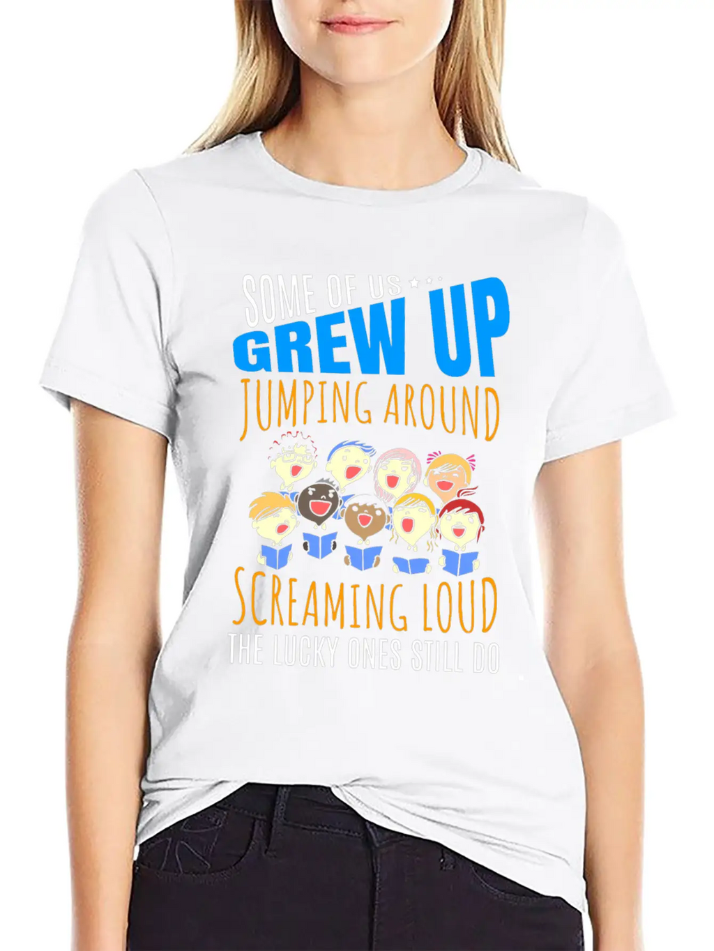 Growing Up Funny T-Shirt Present For Choir Singers Timeless Short Sleeve Tee – Comfy And Minimalist Design